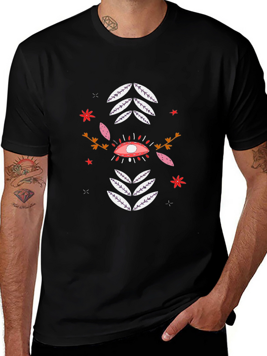 Eye Catching Graphic Print Black T-Shirt