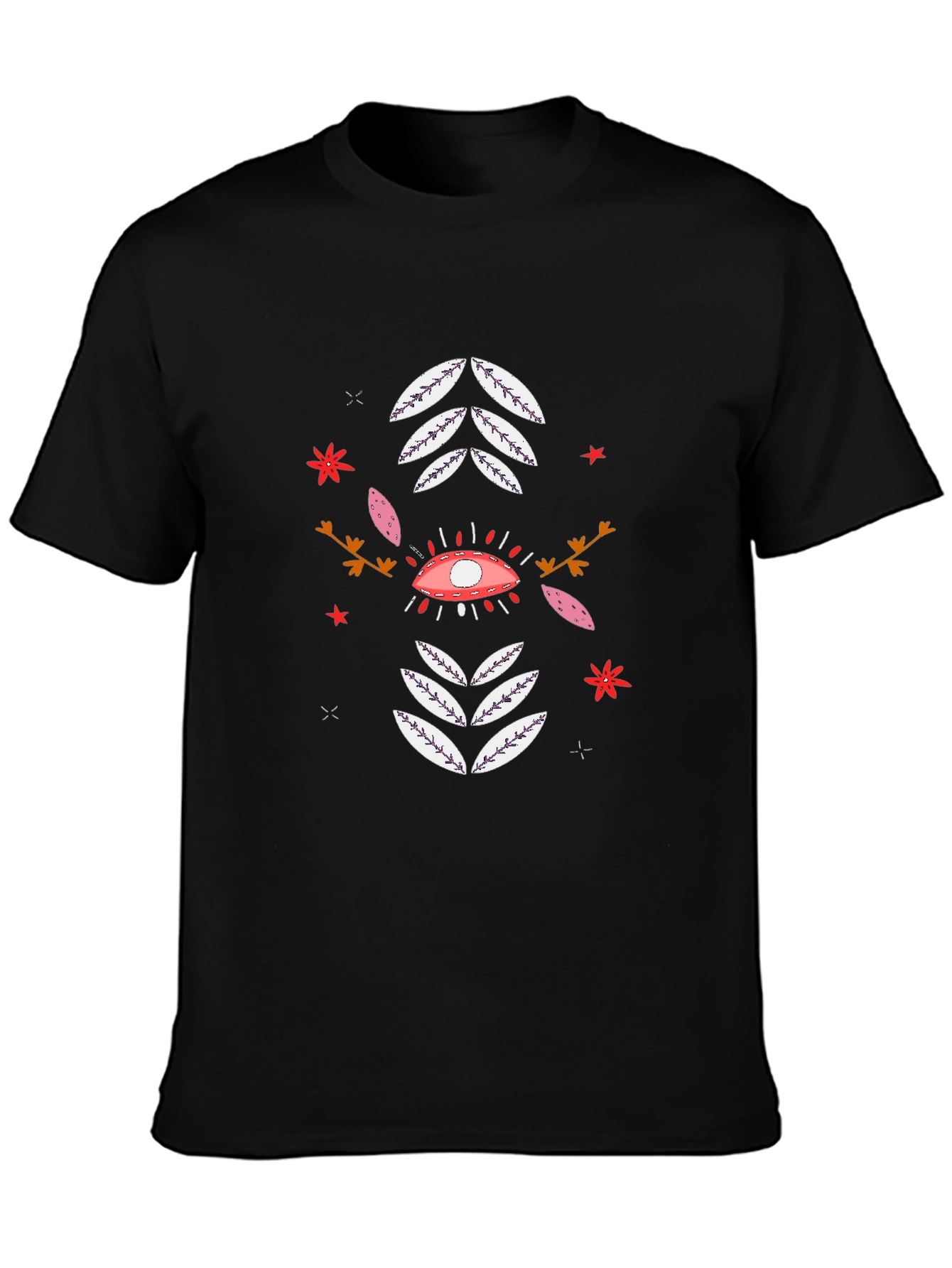 Eye Catching Graphic Print Black T-Shirt