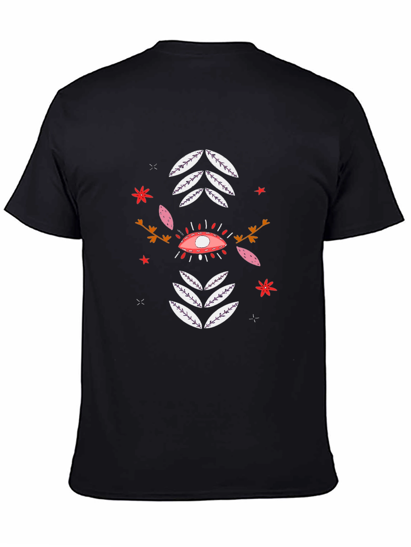 Eye Catching Graphic Print Black T-Shirt