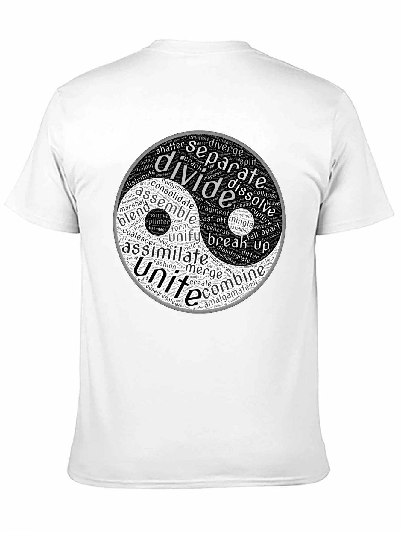 Yin Yang Word Art Graphic T-Shirt