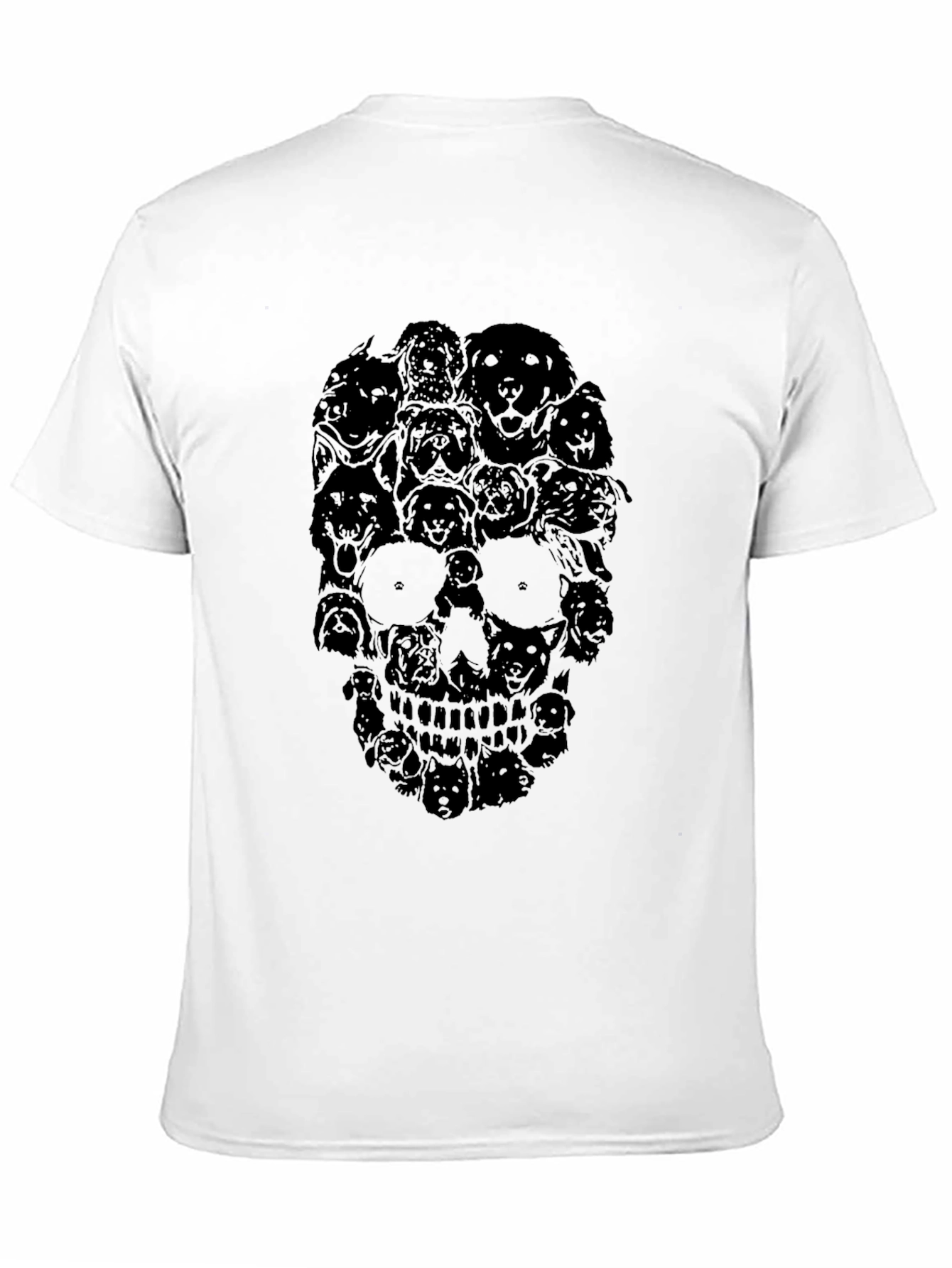 Skull Dog Graphic T-Shirt - Black