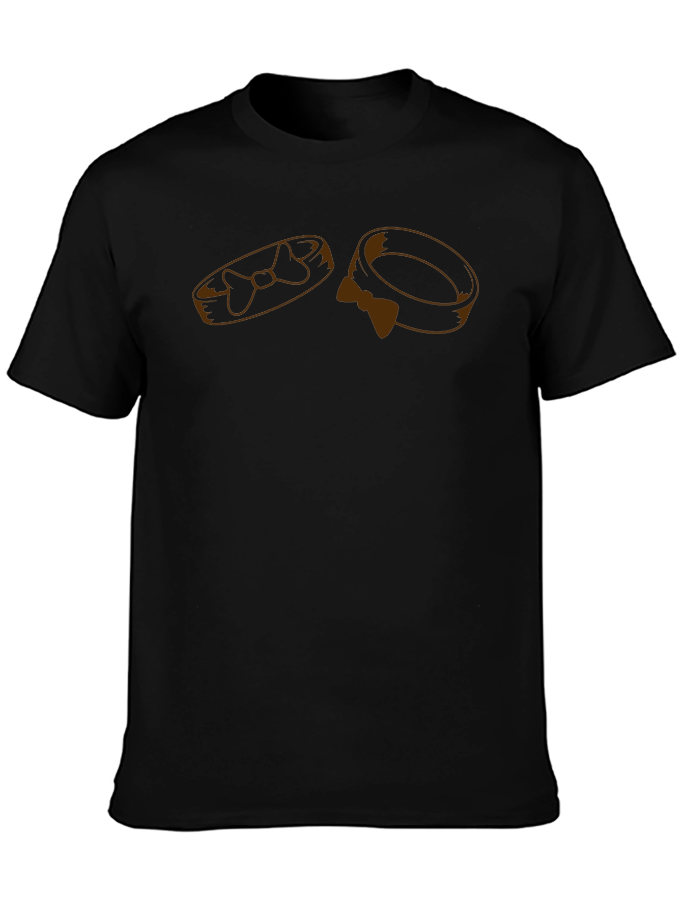 Mens Black Graphic Tee - Rings