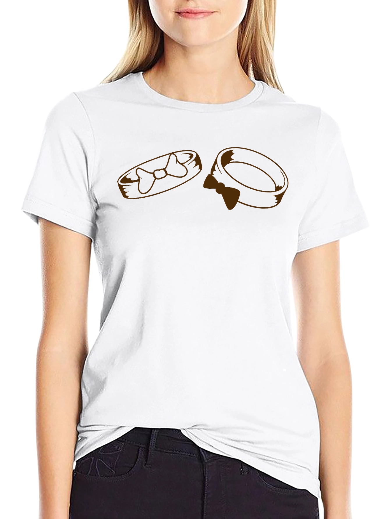 Mens Black Graphic Tee - Rings