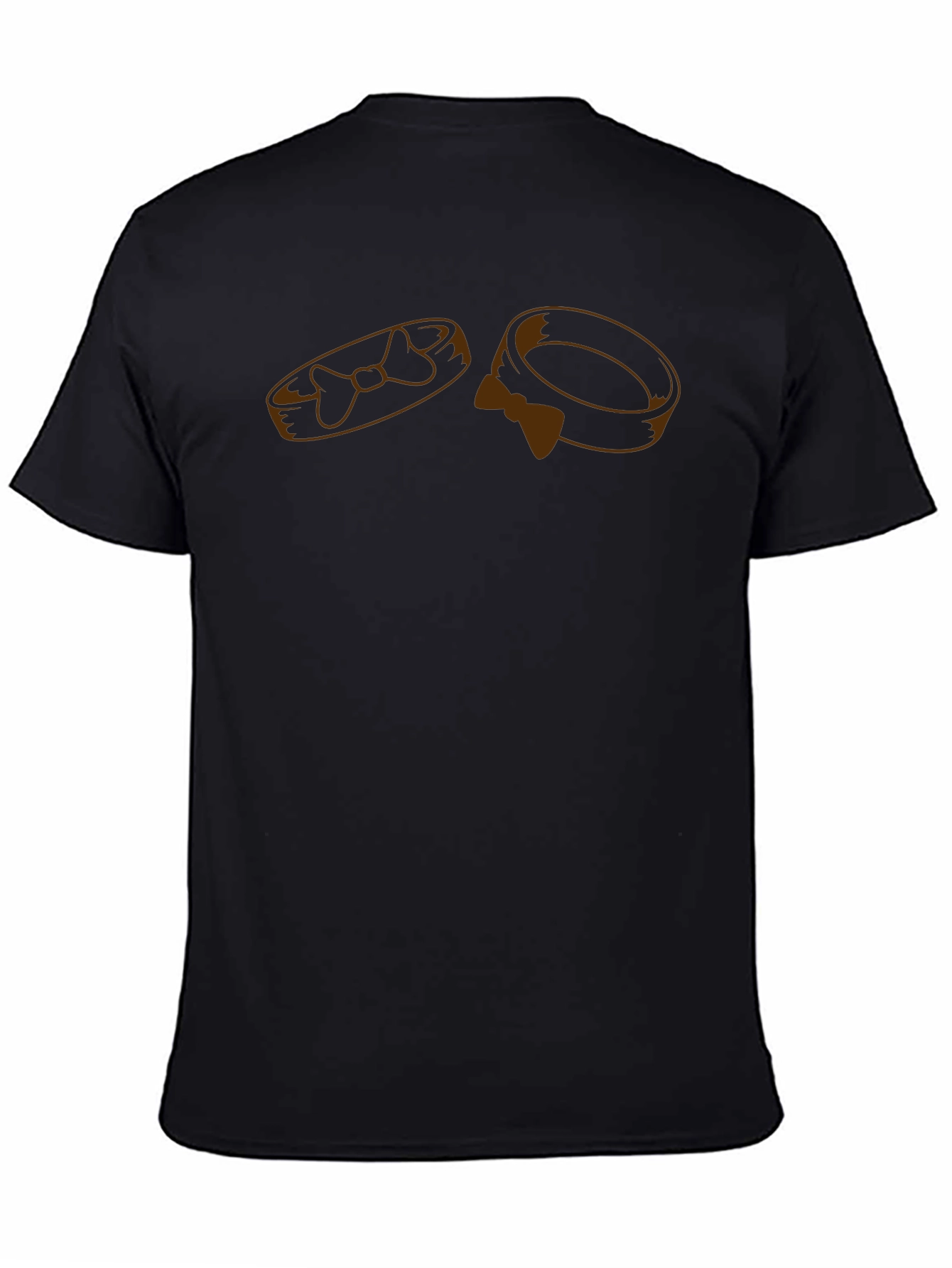 Mens Black Graphic Tee - Rings