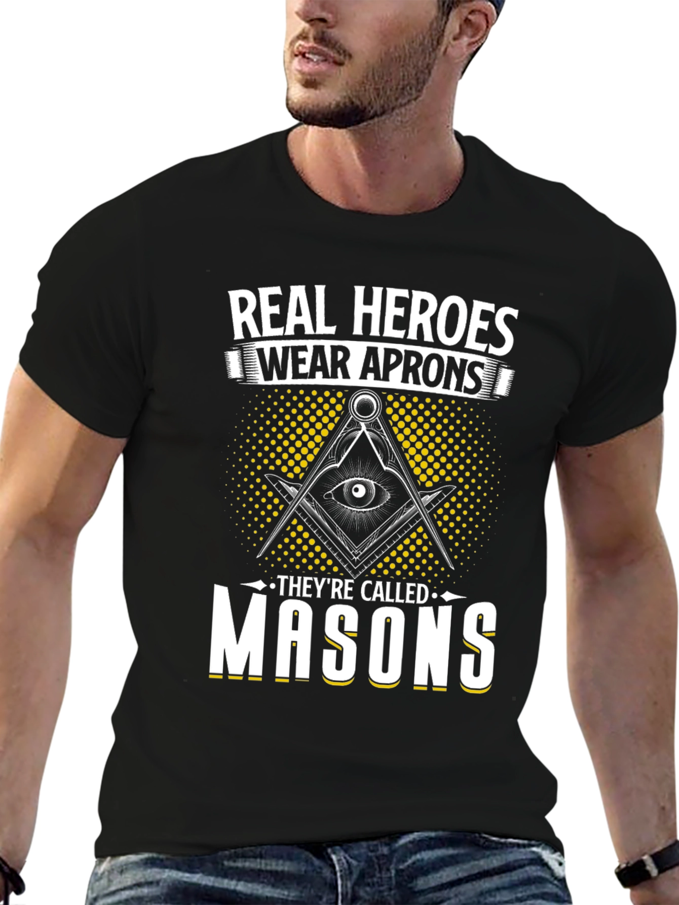Real Heroes Wear Aprons T-Shirt - Masons