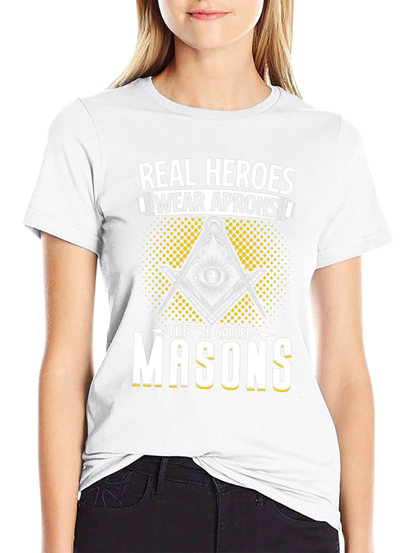 Real Heroes Wear Aprons T-Shirt - Masons