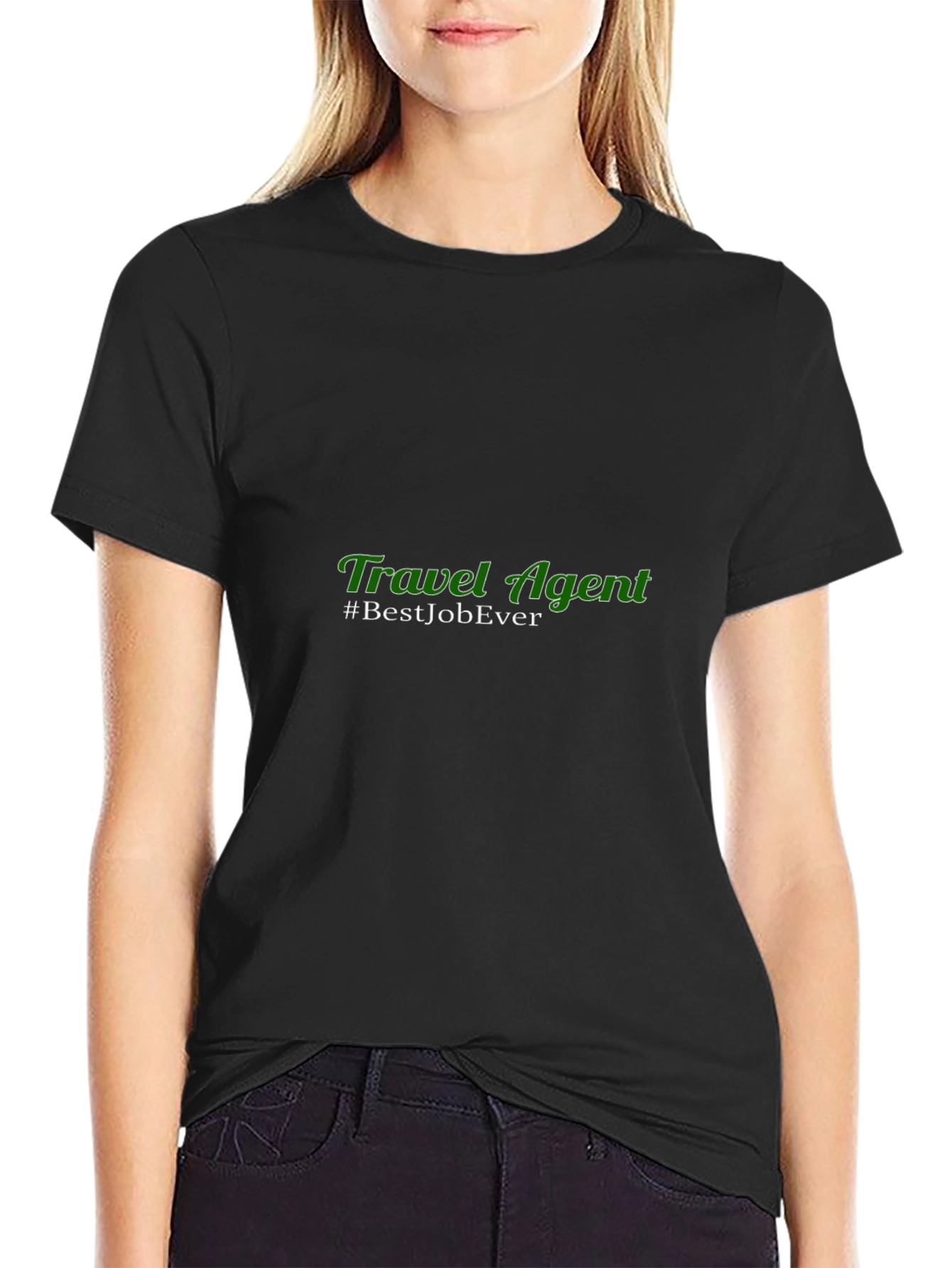 Travel Agent #BestJobEver Black T-Shirt