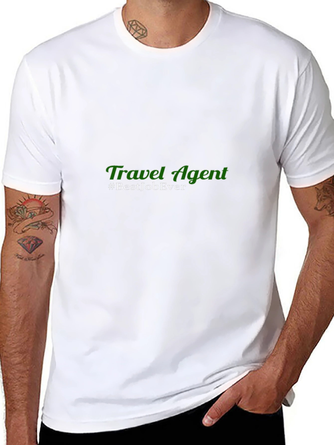 Travel Agent #BestJobEver Black T-Shirt