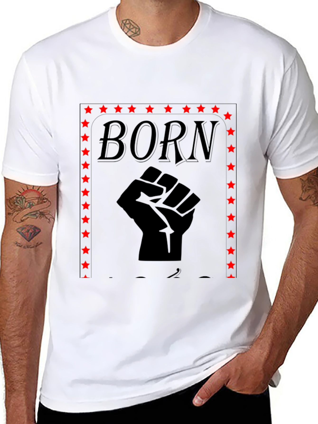 Born Fist T-Shirt - Black Graphic Tee