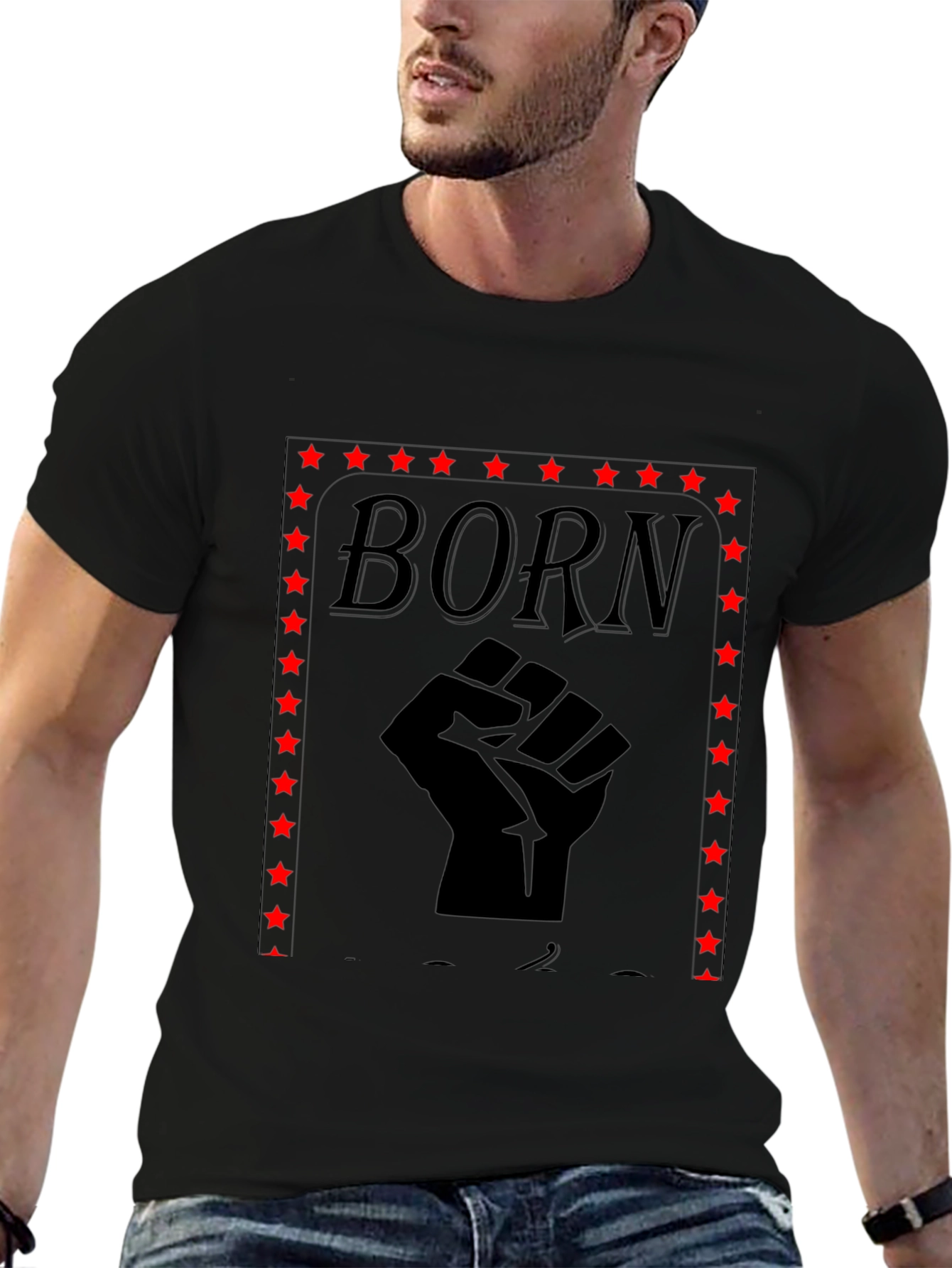 Born Fist T-Shirt - Black Graphic Tee