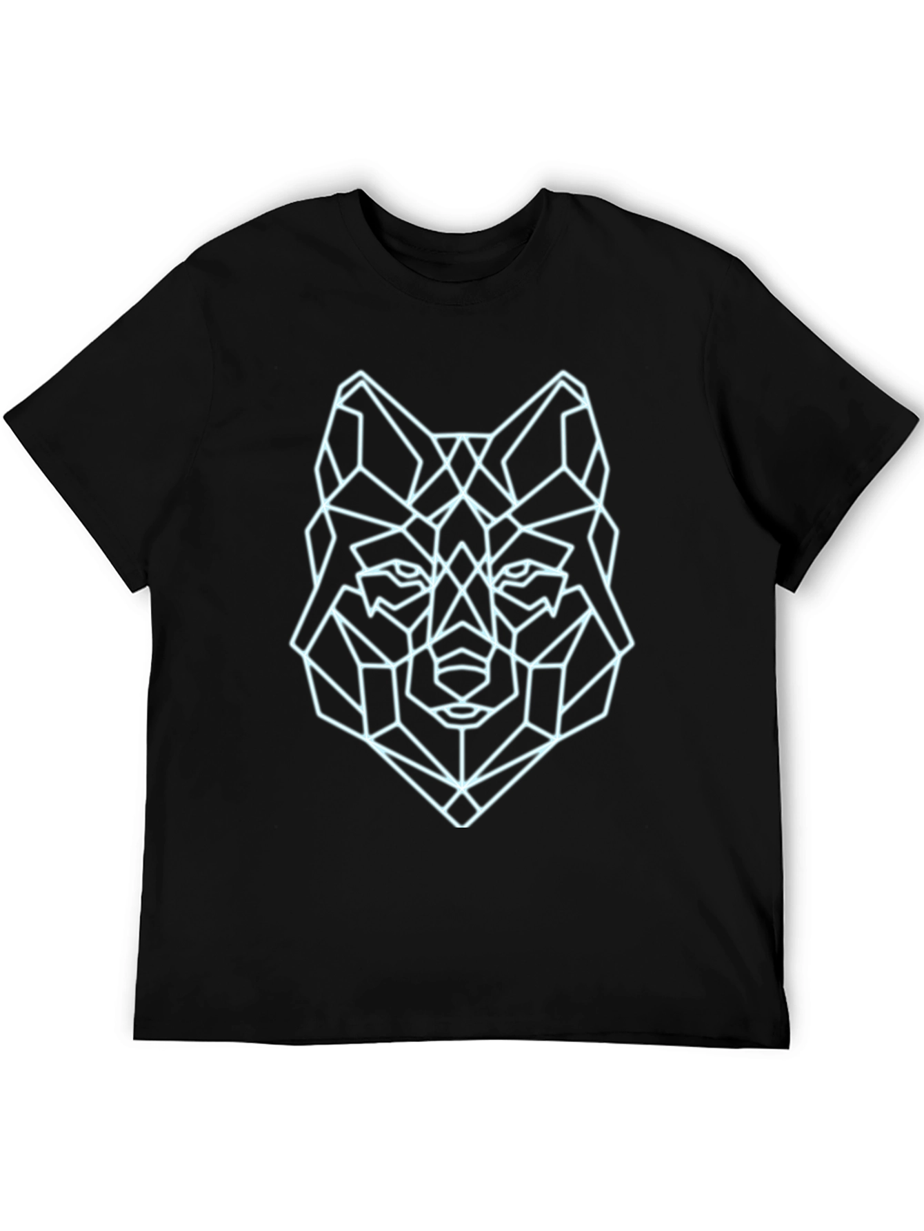 Geometric Wolf Tee - Modern Graphic Print