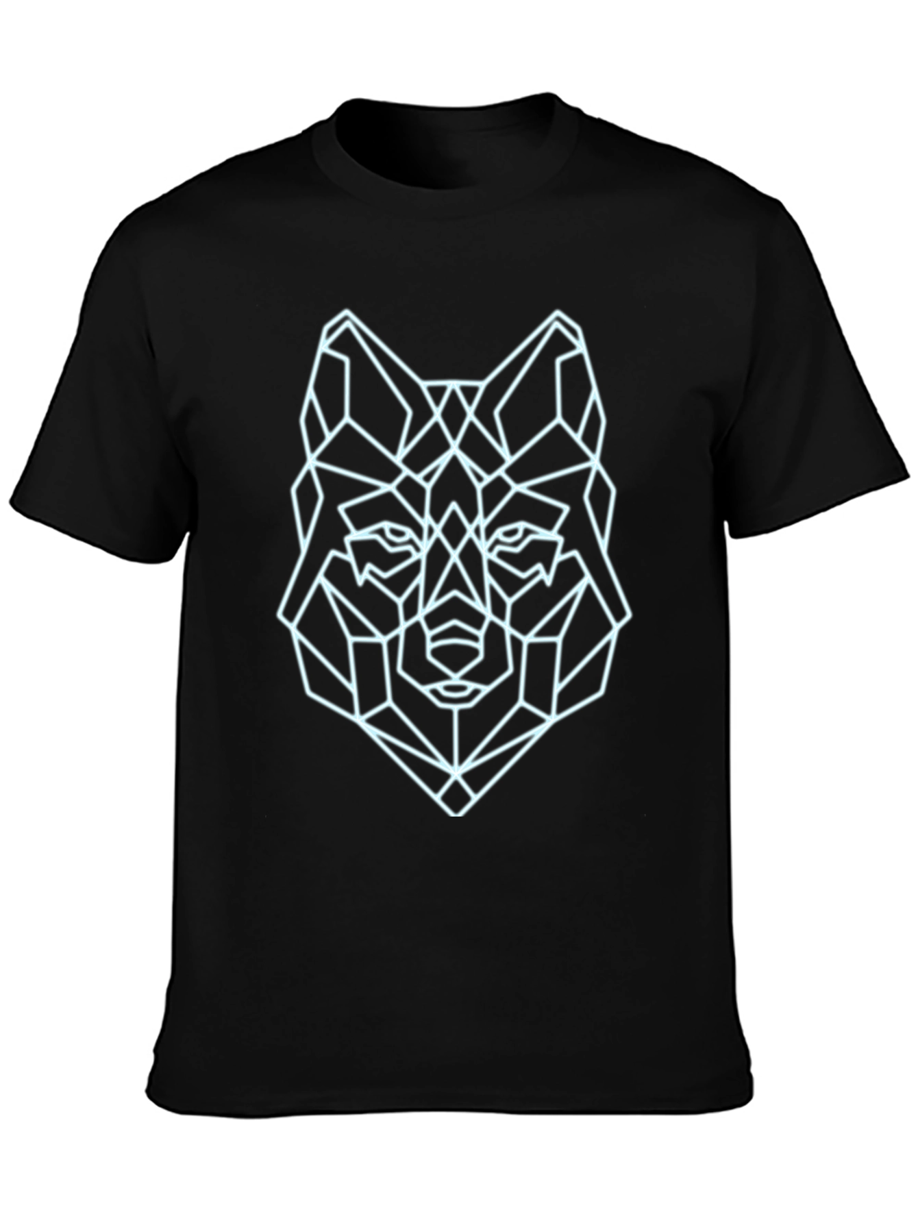 Geometric Wolf Tee - Modern Graphic Print