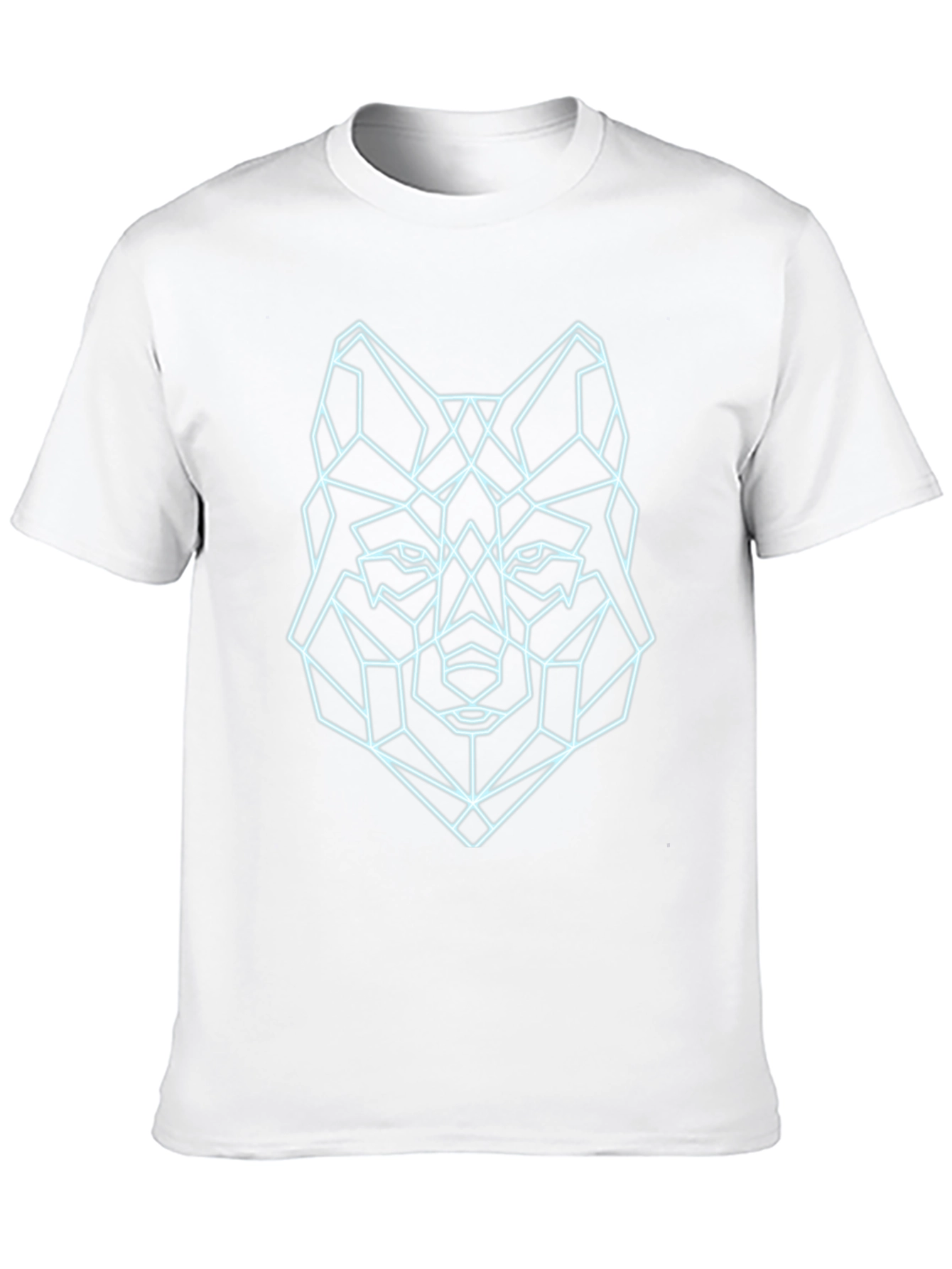 Geometric Wolf Tee - Modern Graphic Print