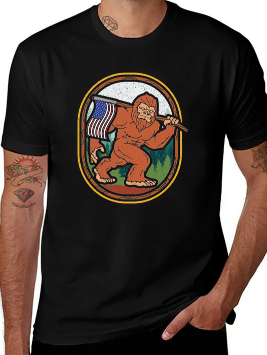 Bigfoot American Flag T-Shirt