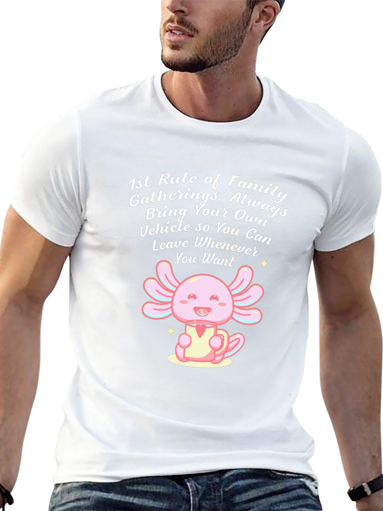 Funny Axolotl Family Gathering T-Shirt