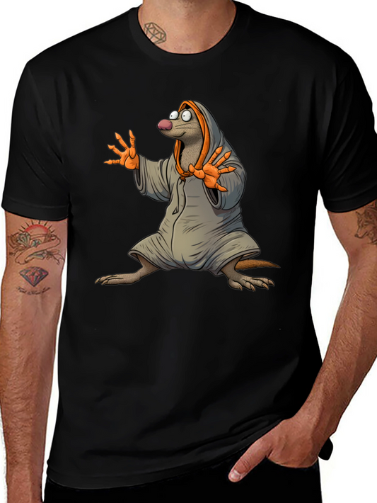 Mole in Robe Graphic T-Shirt - Black