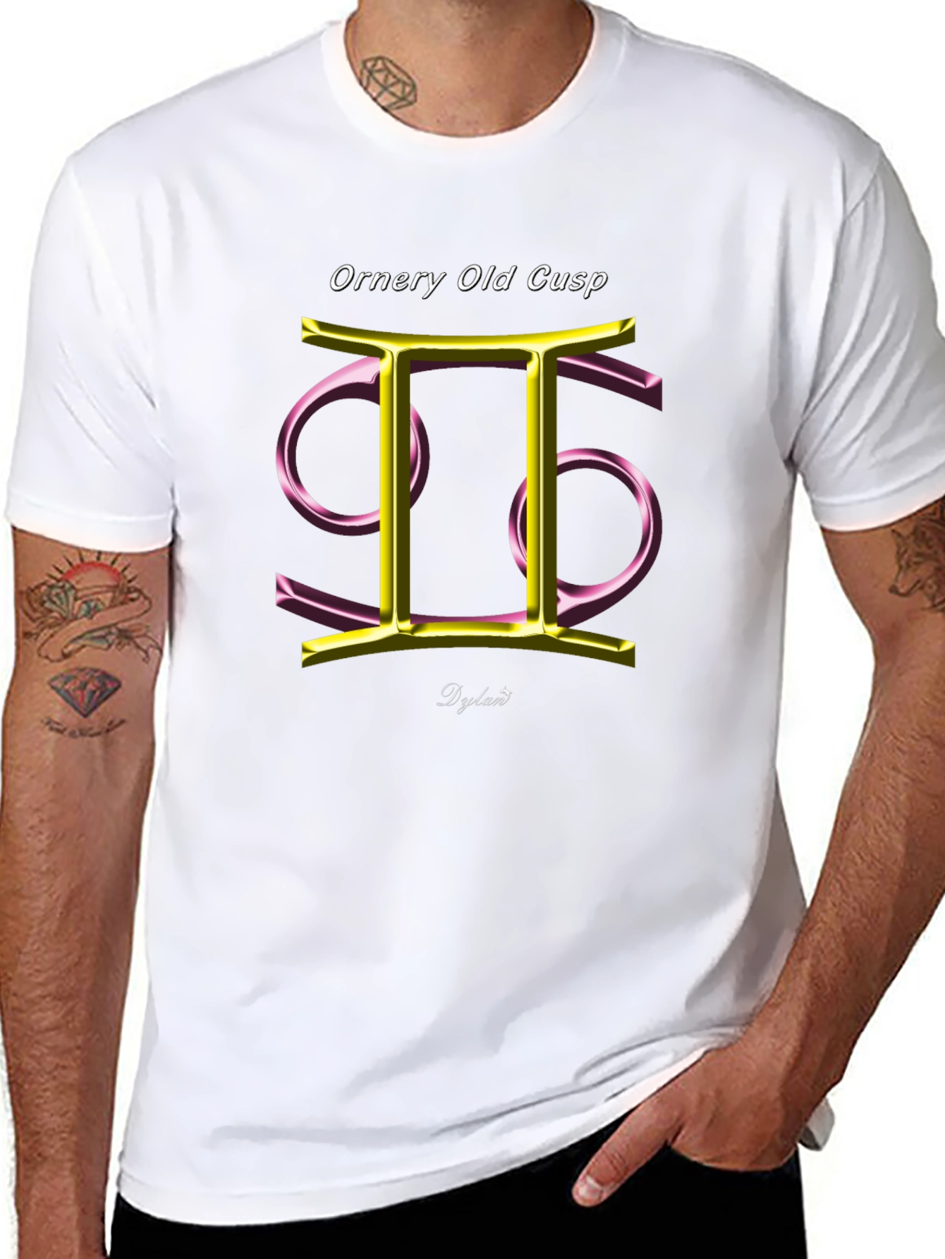 Gemini Cancer Cusp Zodiac T-Shirt - Dylan