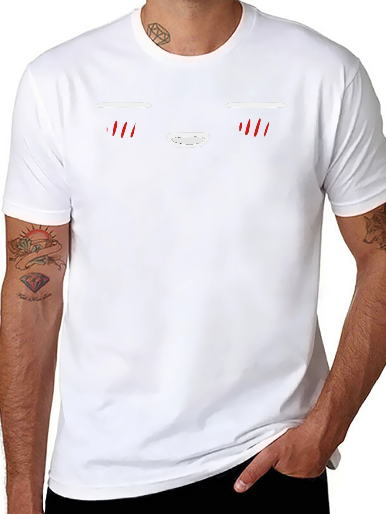 Anime Face Black T-Shirt | Graphic Tee