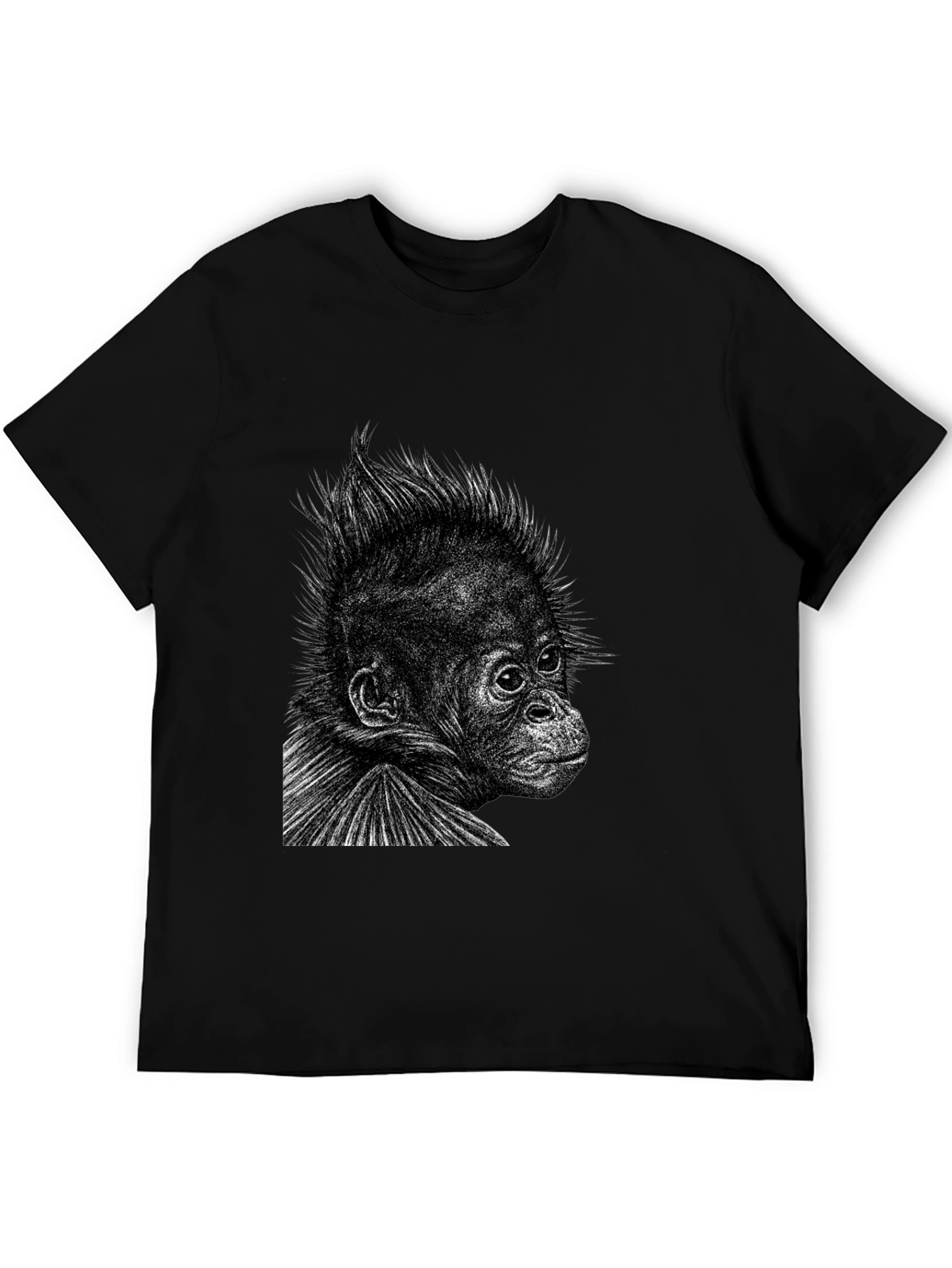Orangutan Graphic Tee - Cool Black T-Shirt