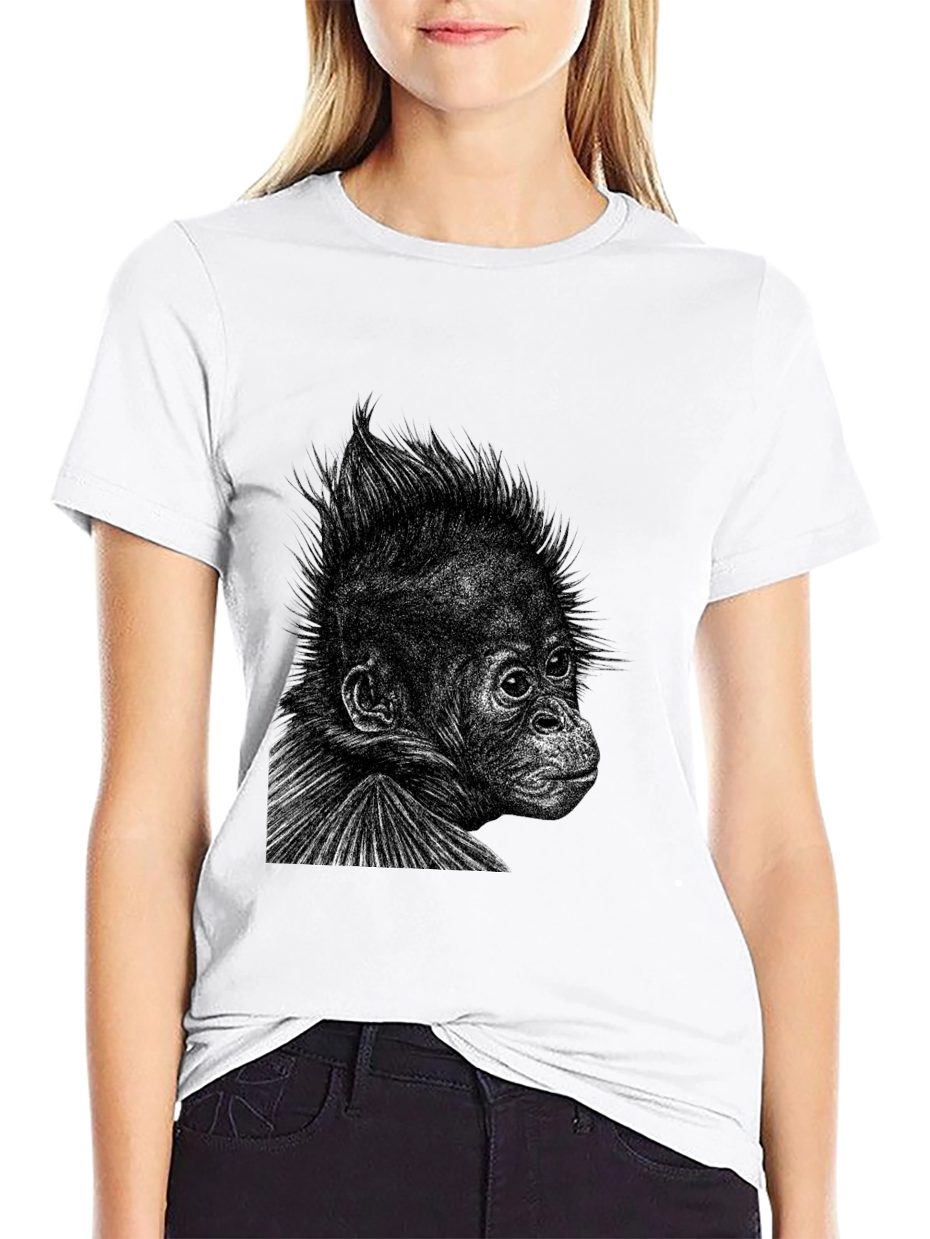 Orangutan Graphic Tee - Cool Black T-Shirt
