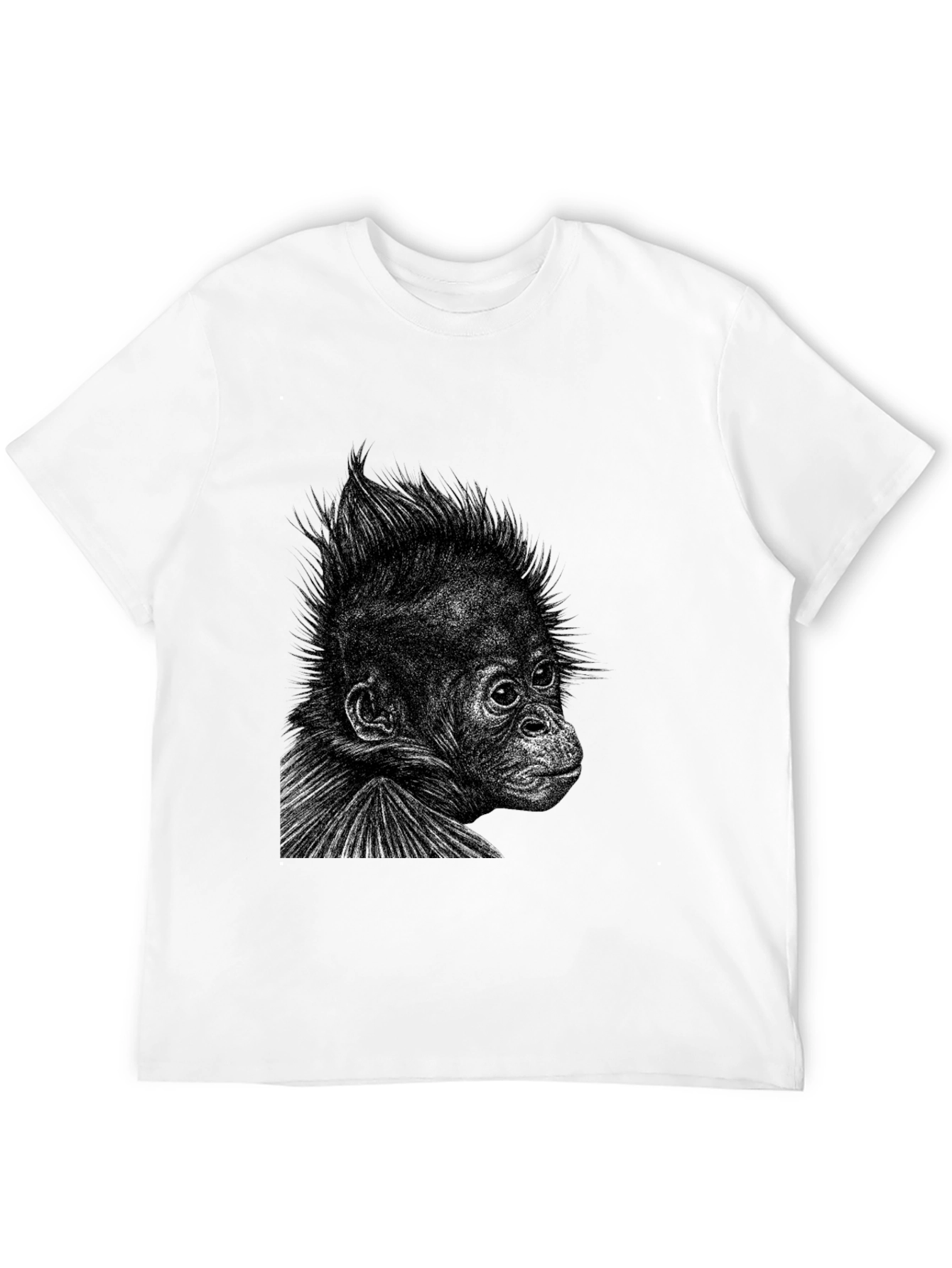 Orangutan Graphic Tee - Cool Black T-Shirt