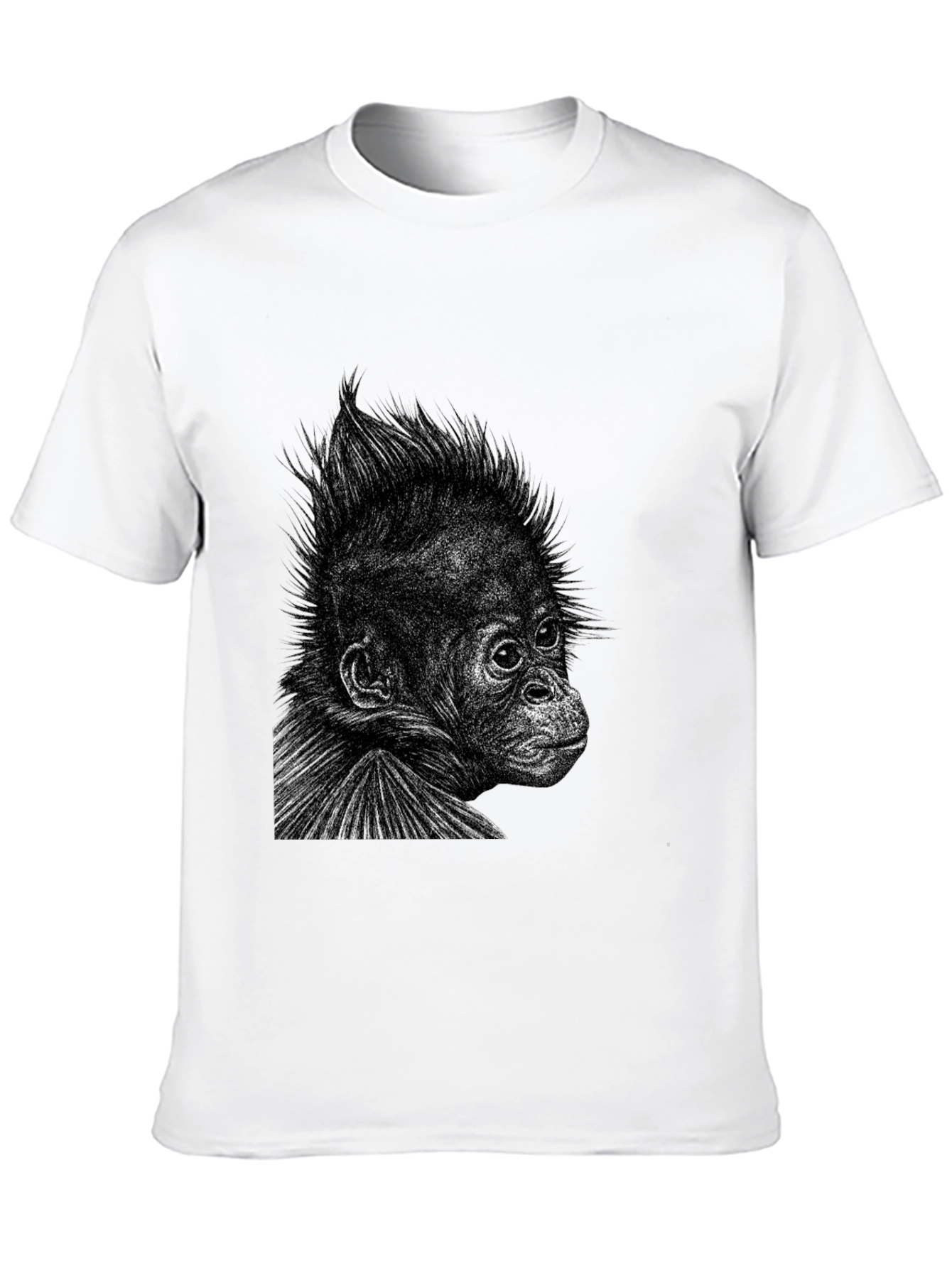 Orangutan Graphic Tee - Cool Black T-Shirt