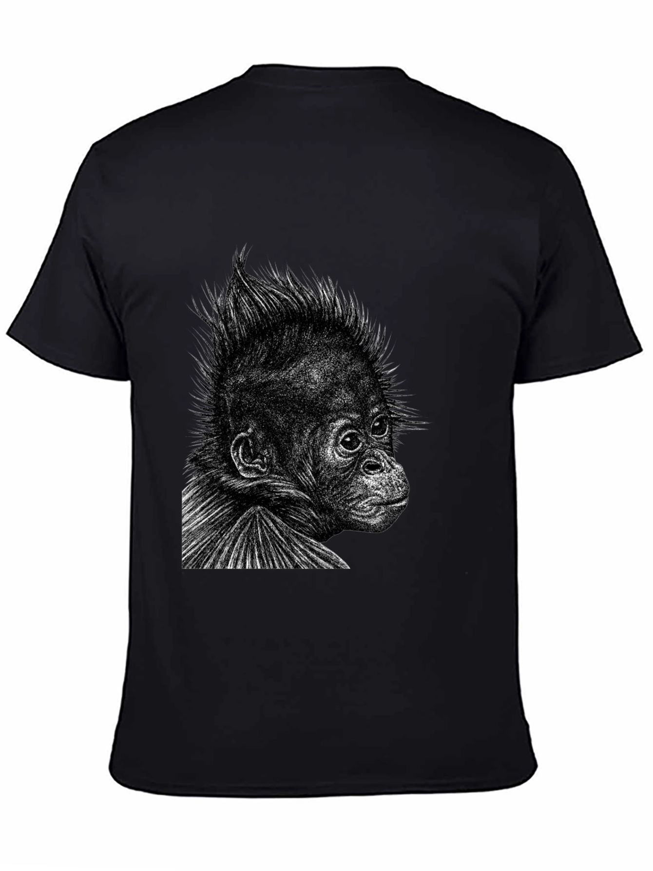 Orangutan Graphic Tee - Cool Black T-Shirt