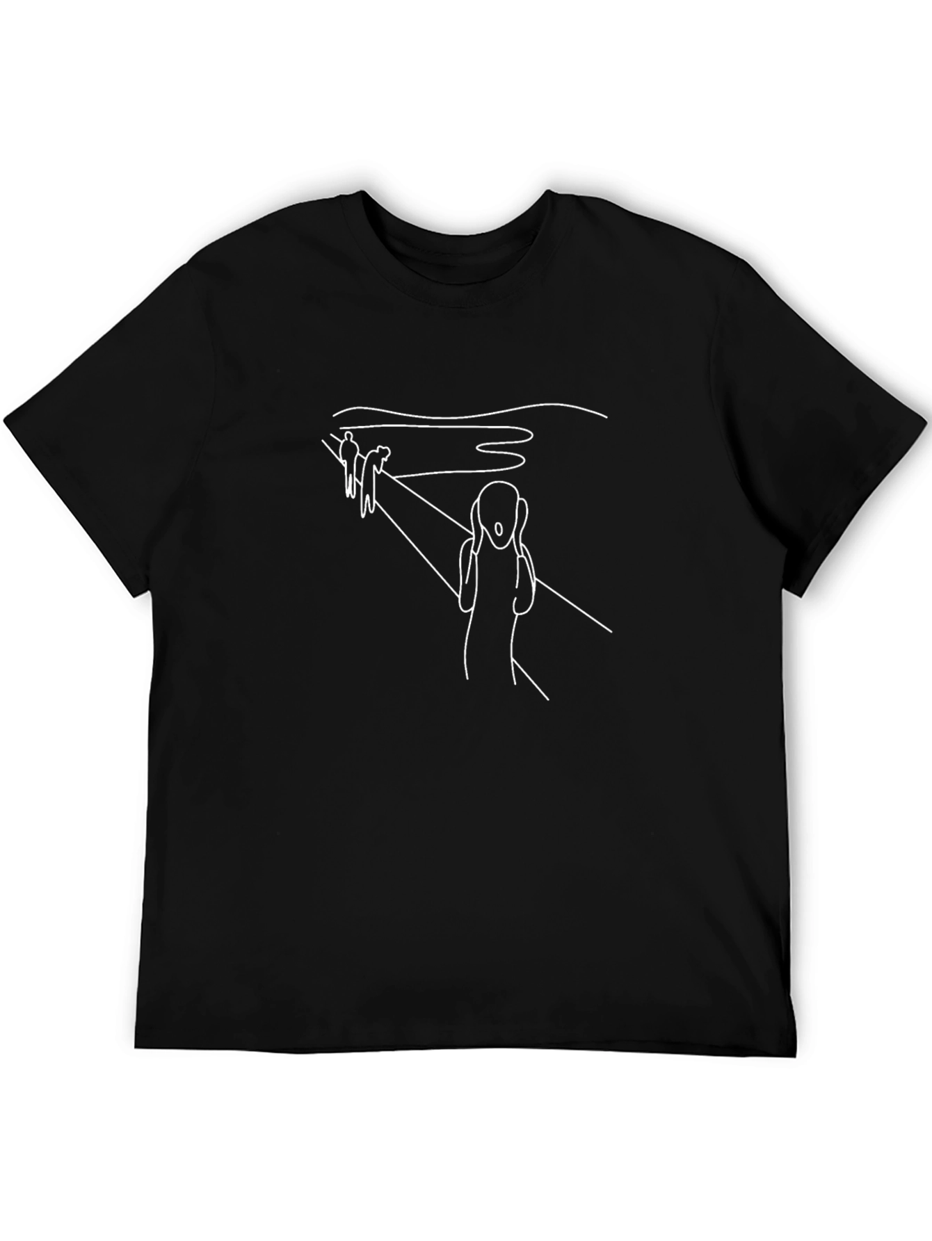The Scream Parody Black T-Shirt