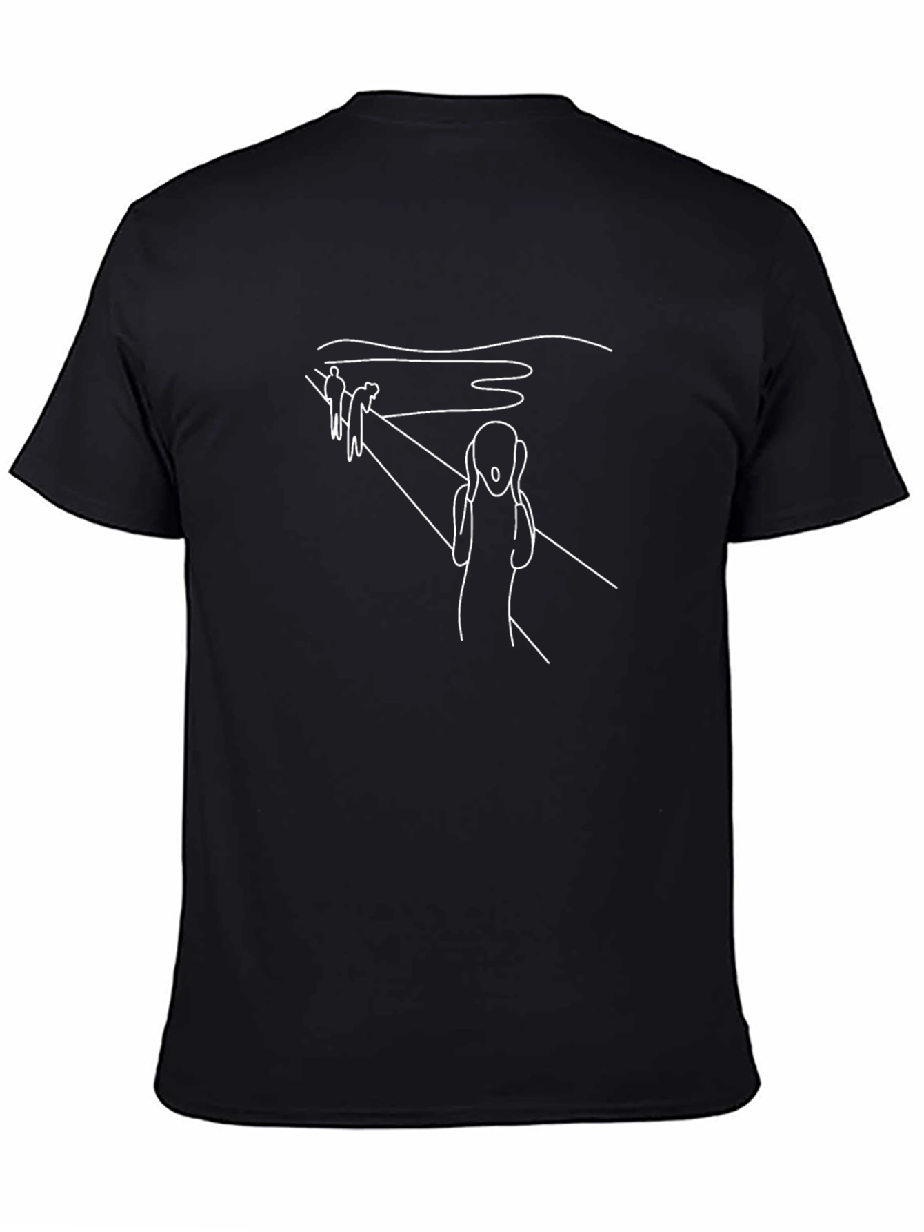 The Scream Parody Black T-Shirt