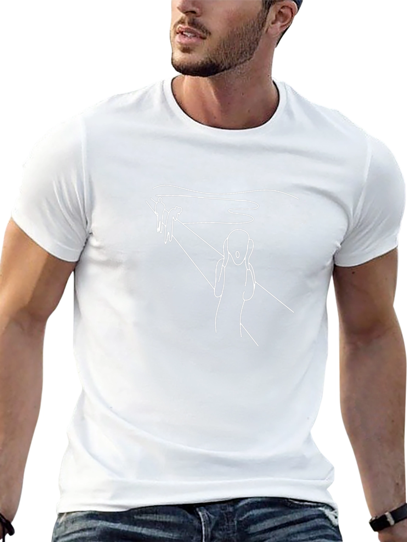 The Scream Parody Black T-Shirt