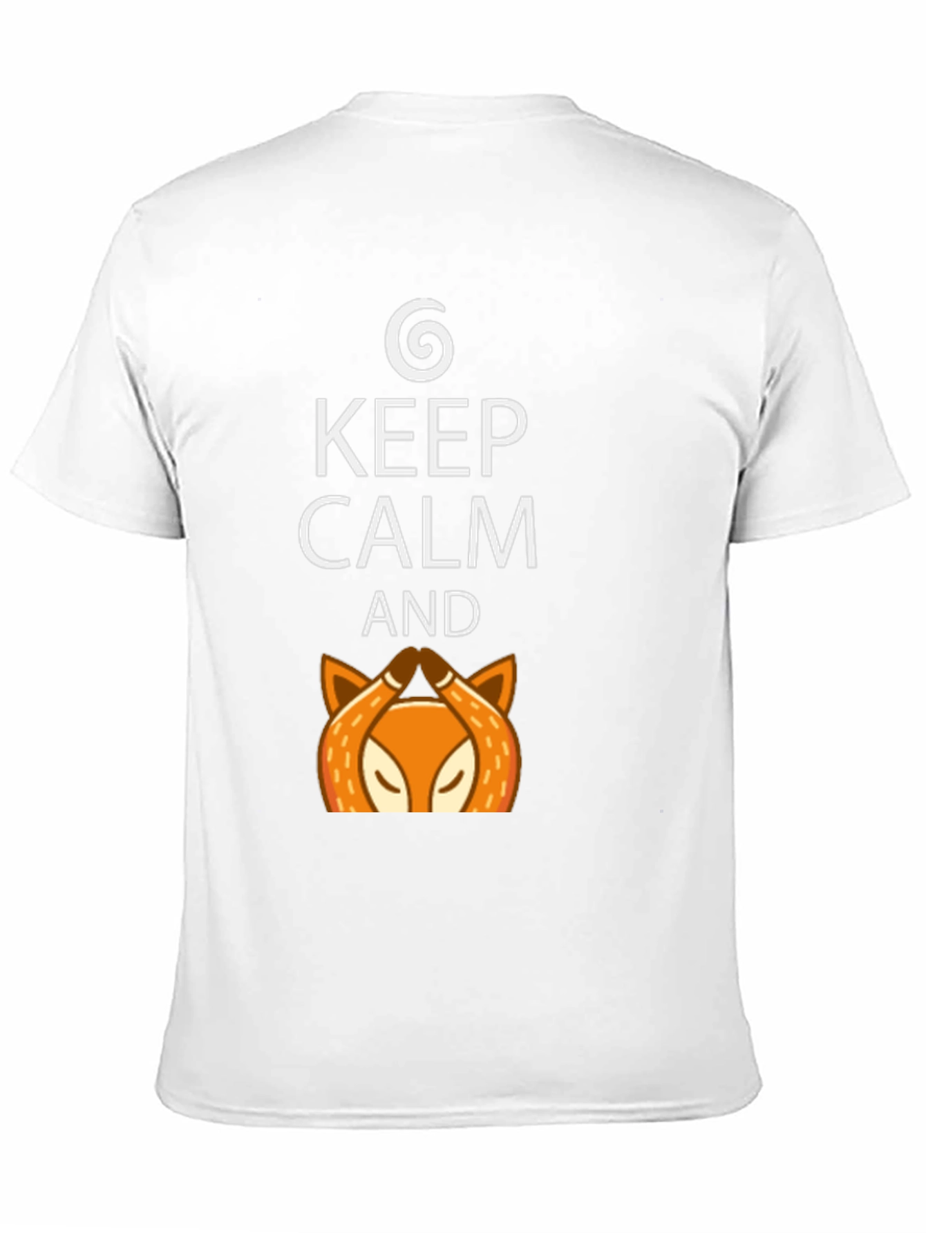 Keep Calm Fox Graphic Tee - Mens Black T-Shirt