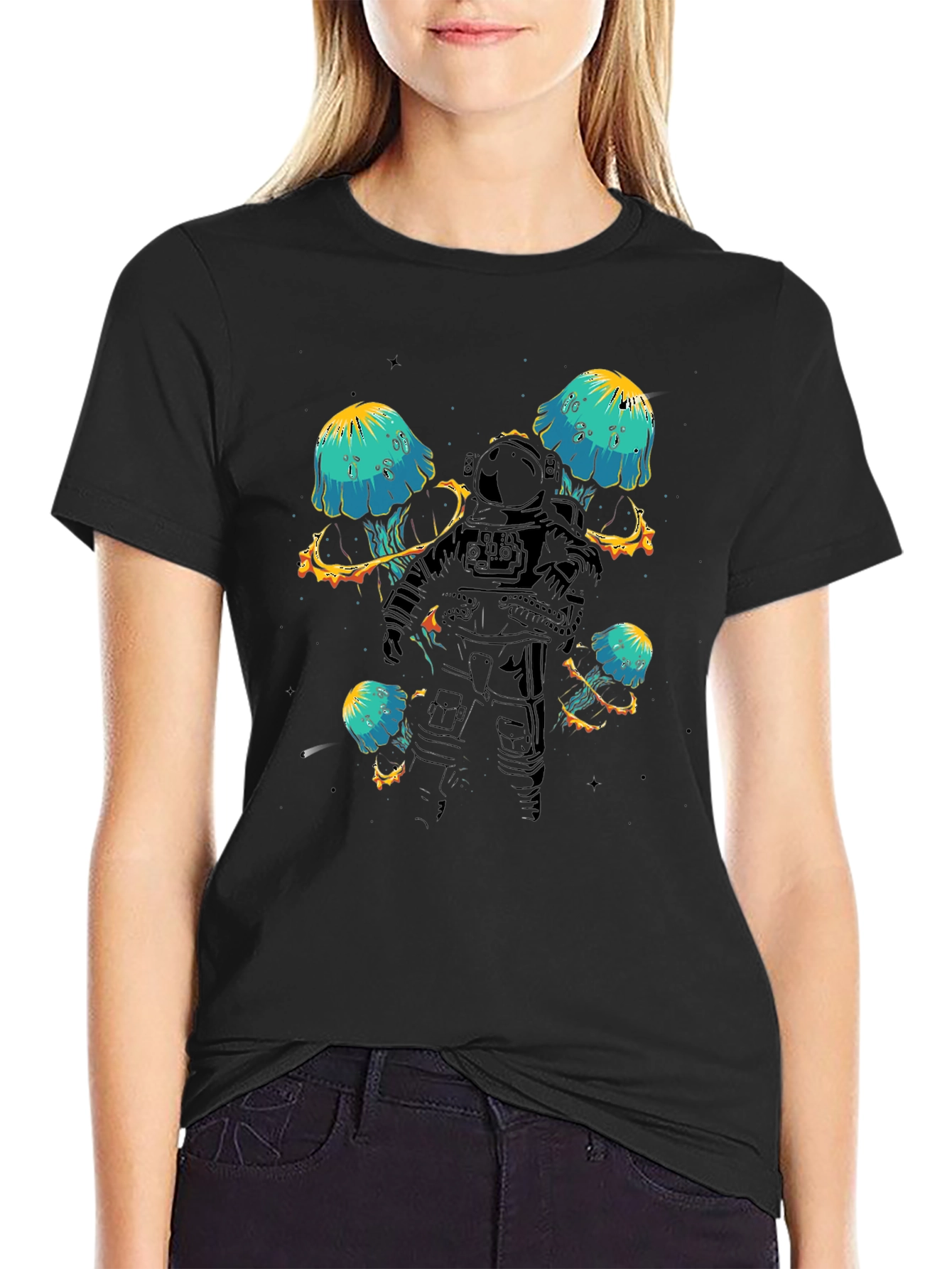 Astronaut Jellyfish T-Shirt - Space Adventure Tee