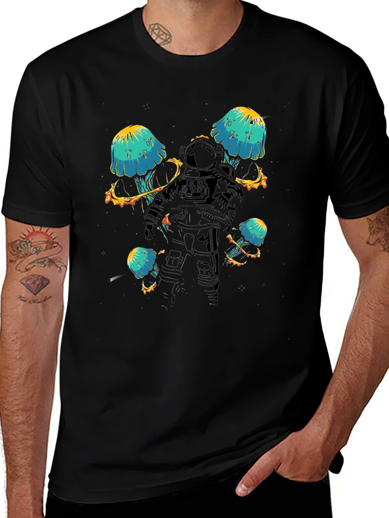 Astronaut Jellyfish T-Shirt - Space Adventure Tee