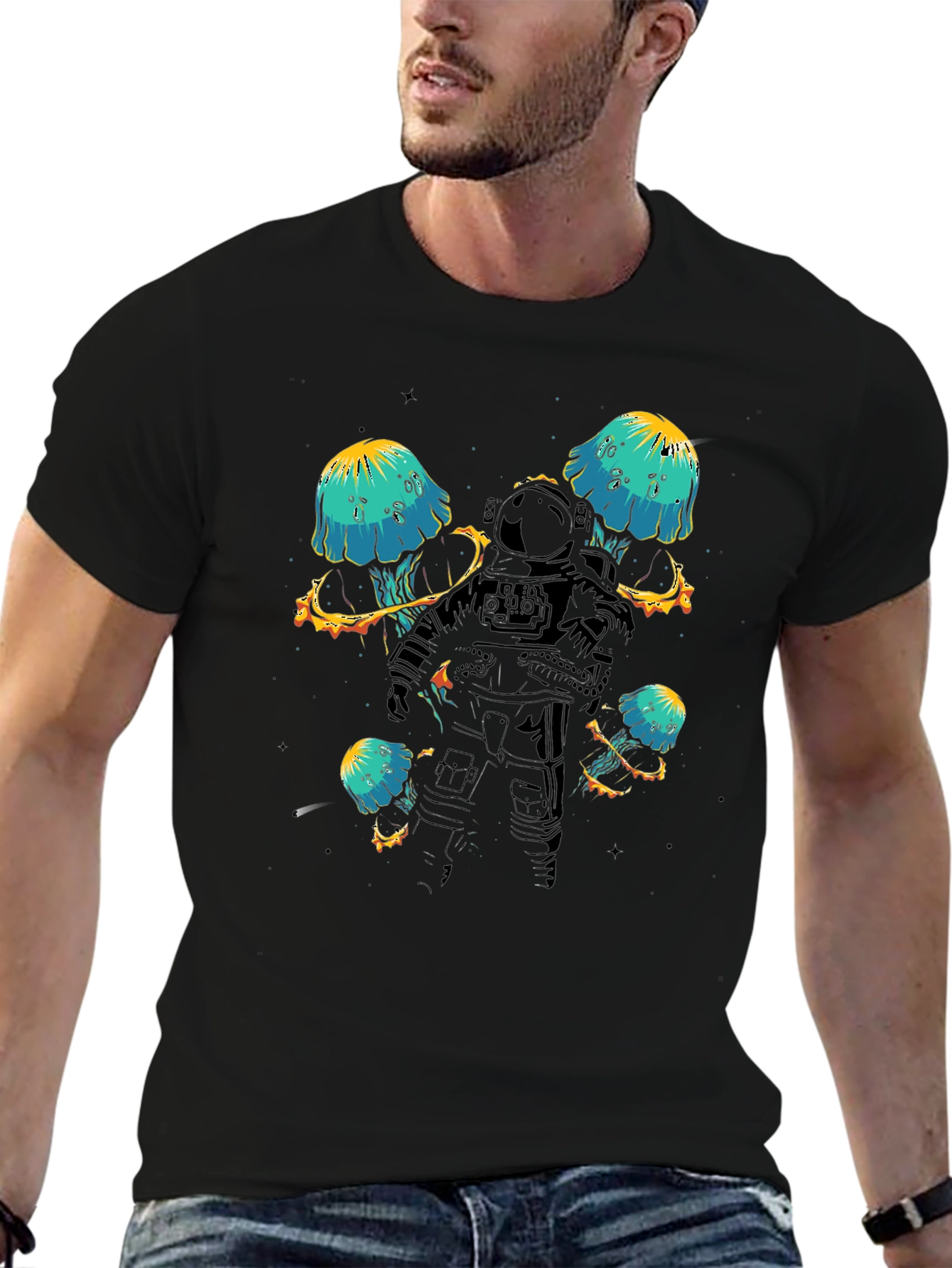 Astronaut Jellyfish T-Shirt - Space Adventure Tee