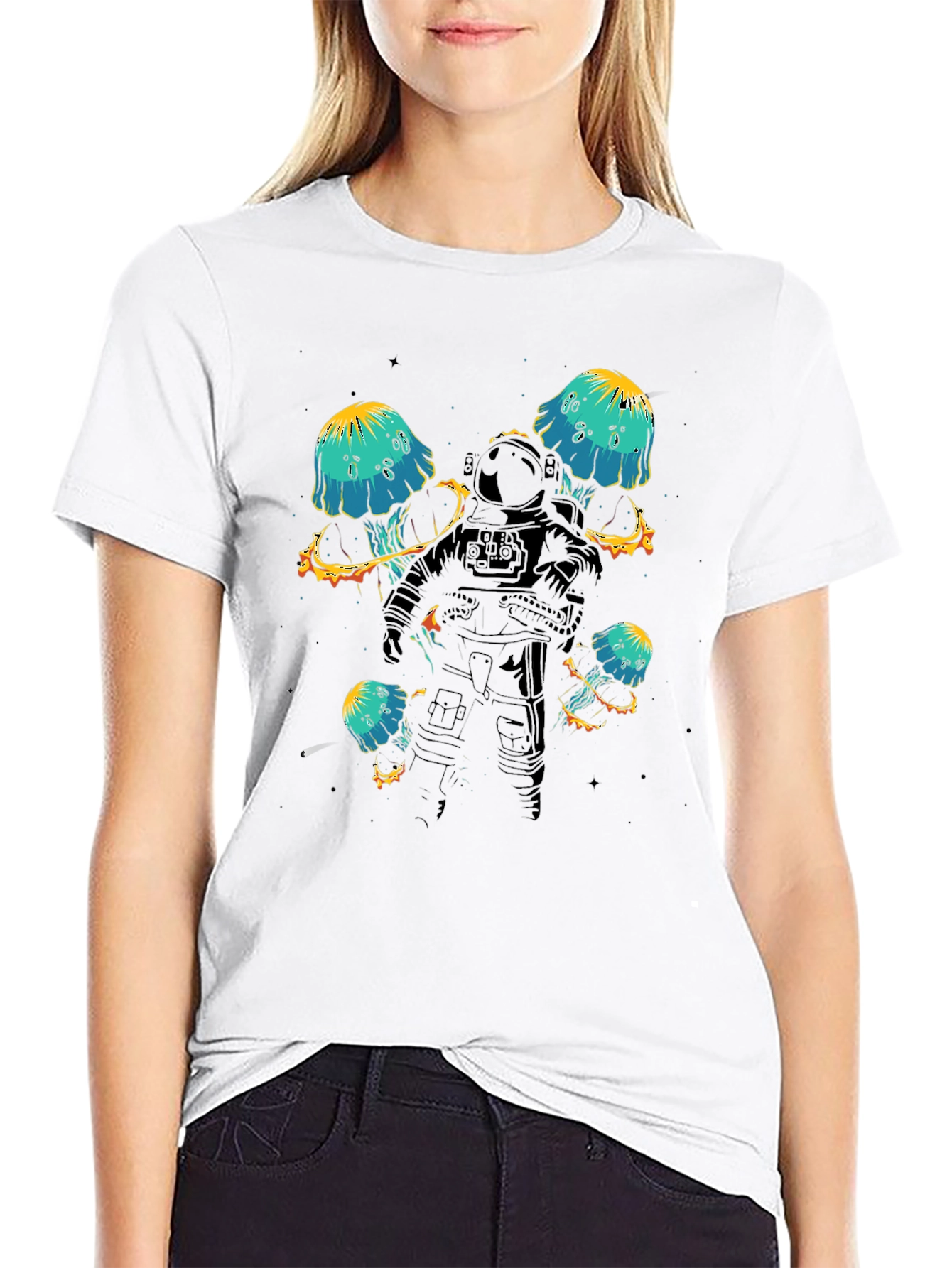 Astronaut Jellyfish T-Shirt - Space Adventure Tee