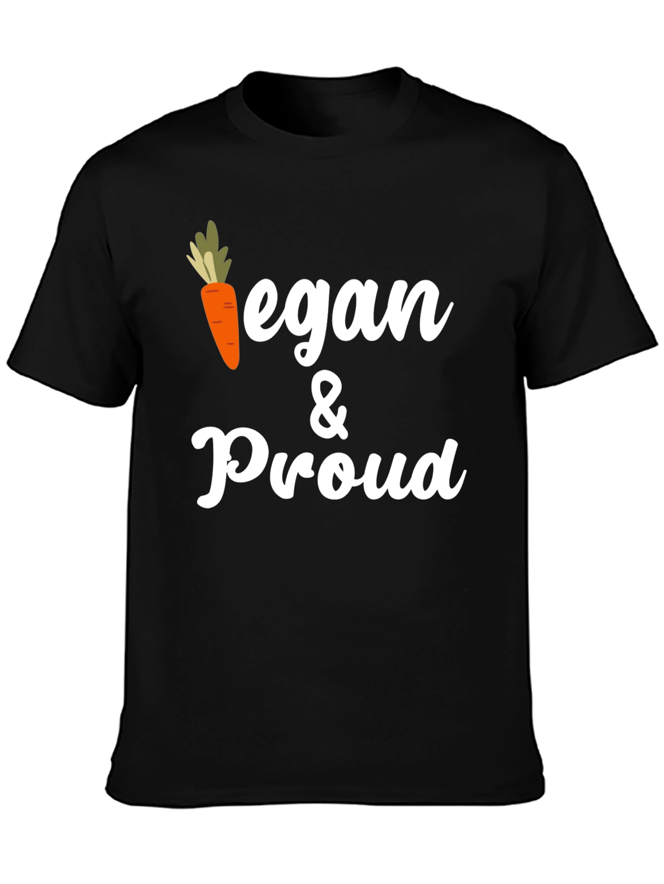 Vegan & Proud Graphic Tee - Carrot Design