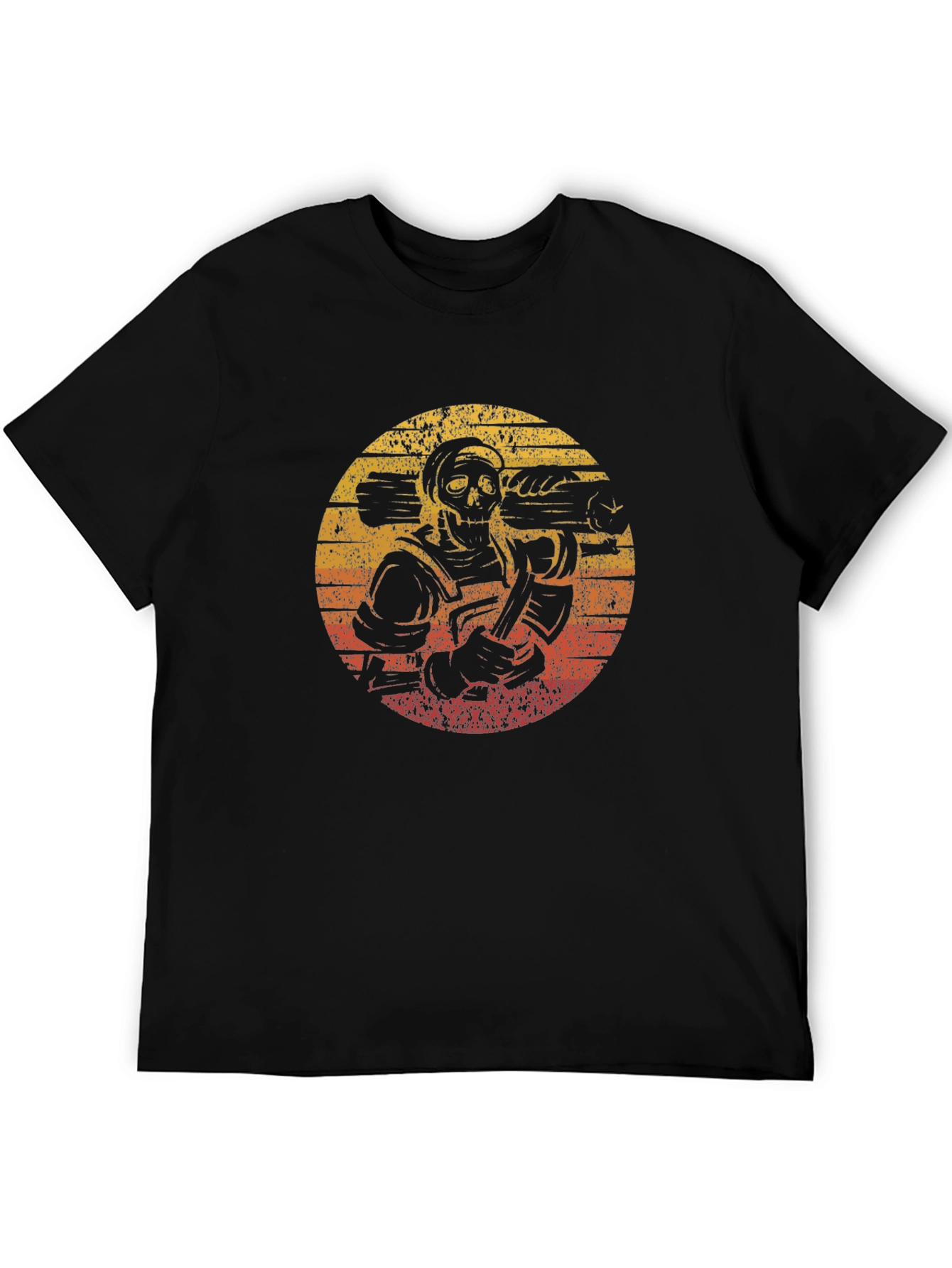 Retro Skeleton Firefighter T-Shirt