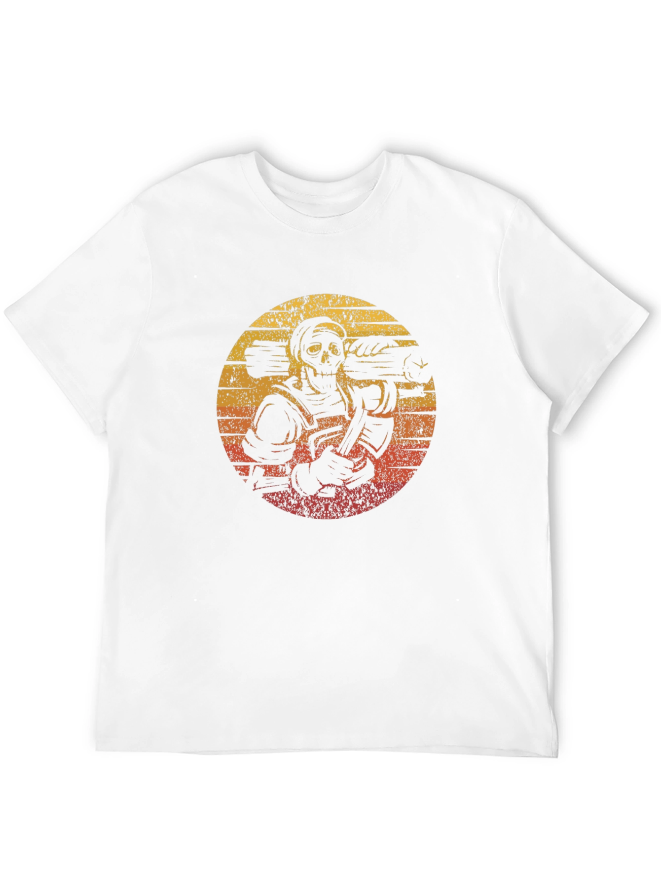 Retro Skeleton Firefighter T-Shirt