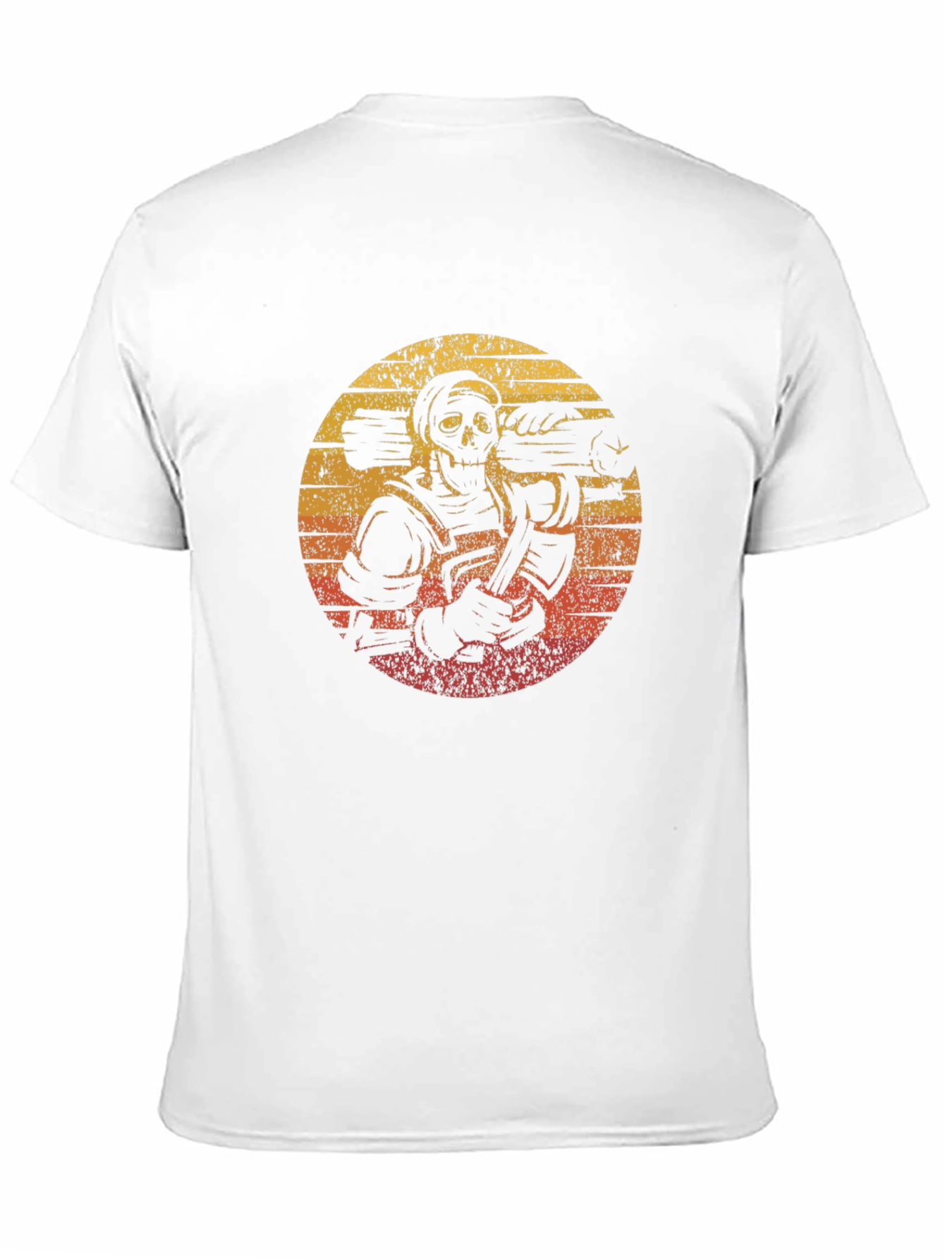 Retro Skeleton Firefighter T-Shirt