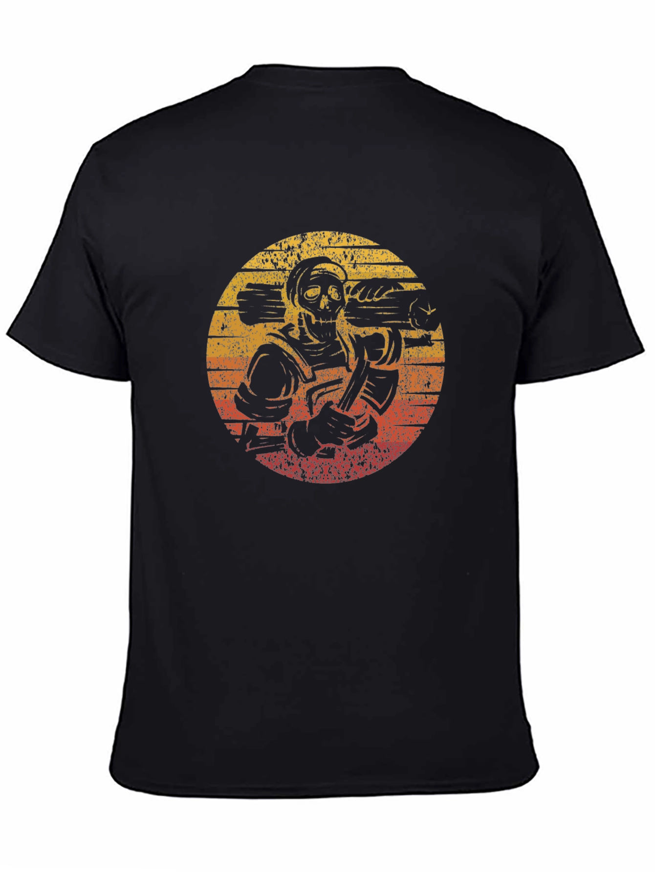 Retro Skeleton Firefighter T-Shirt