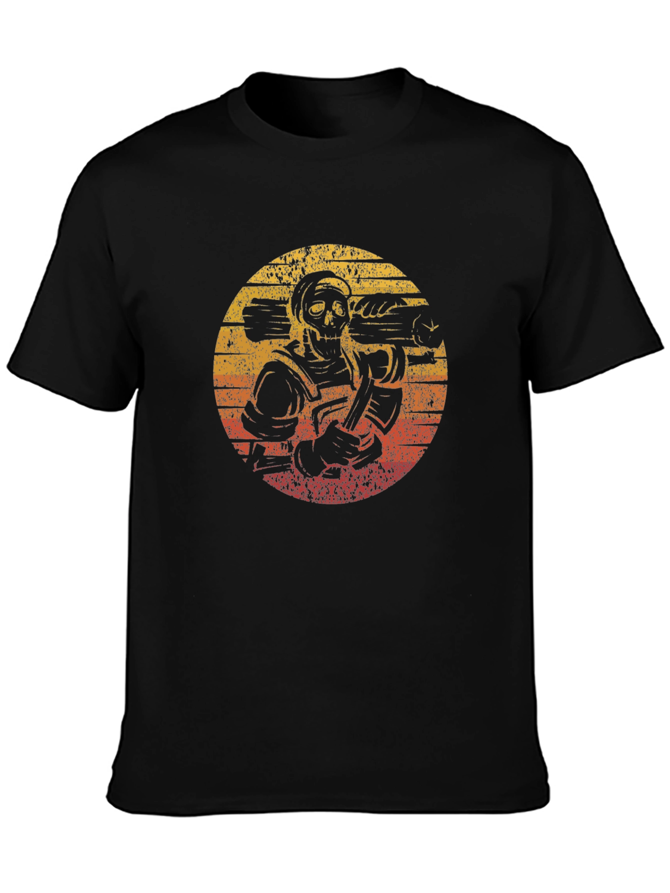 Retro Skeleton Firefighter T-Shirt