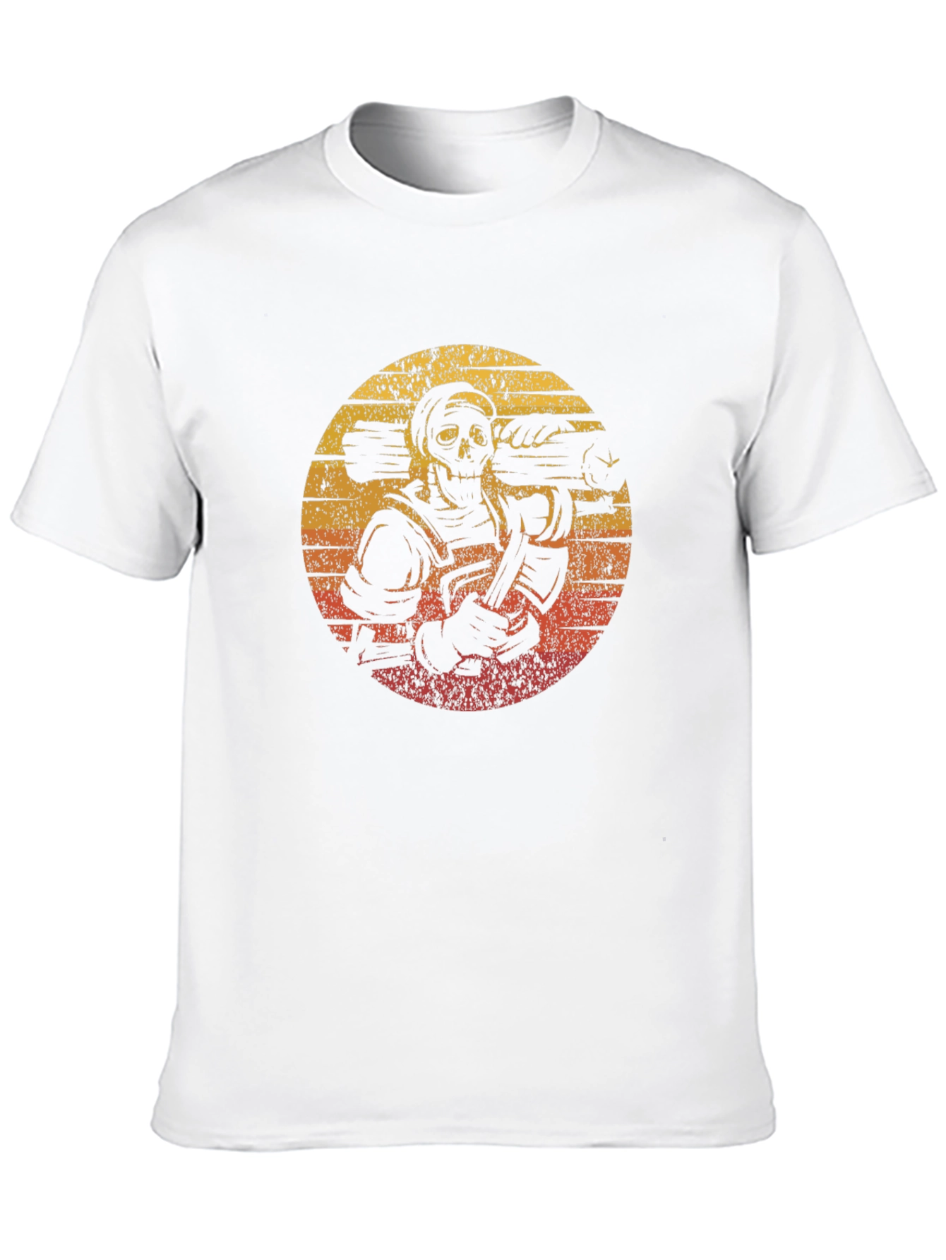 Retro Skeleton Firefighter T-Shirt