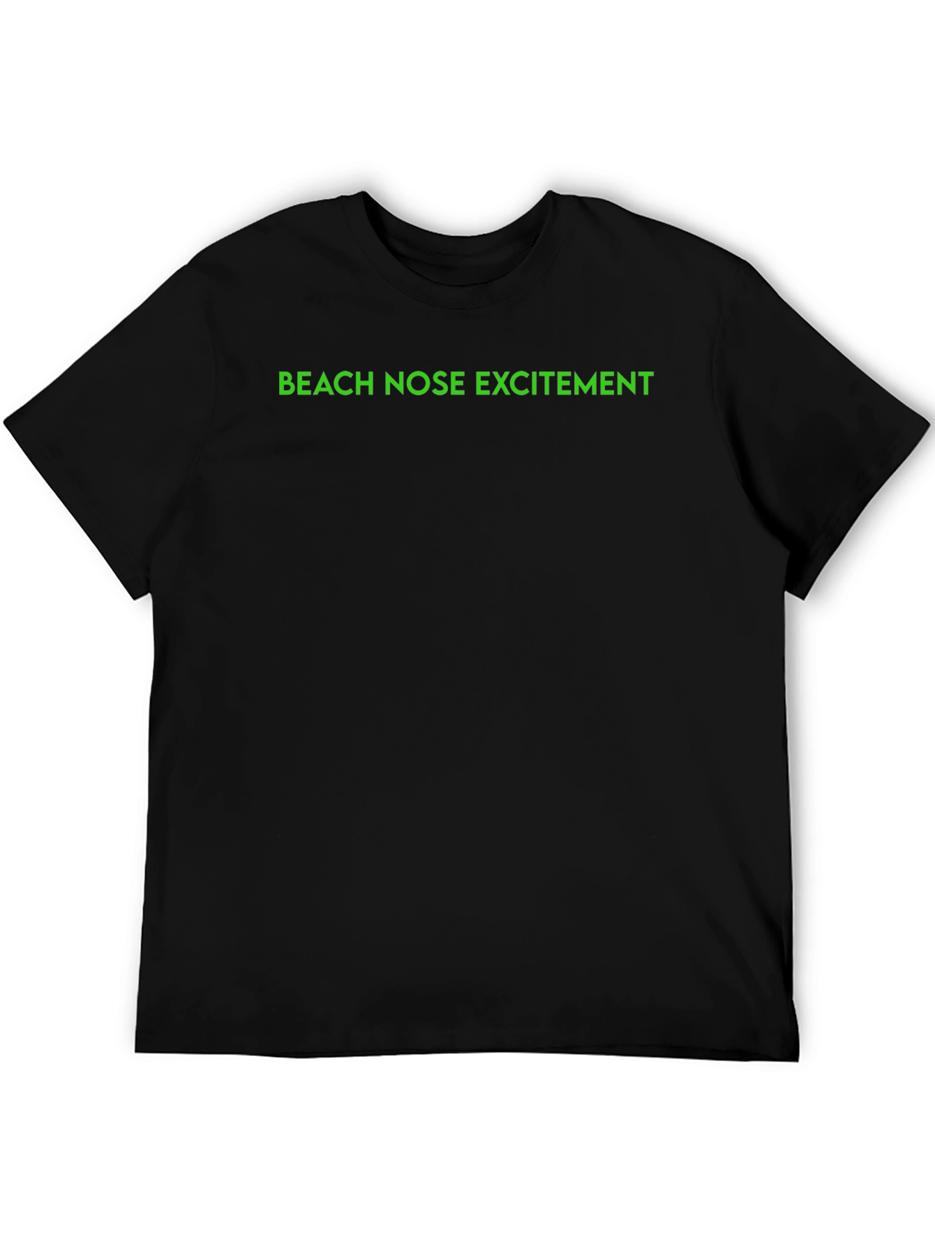 Beach Nose Excitement Graphic Tee - Black T-Shirt