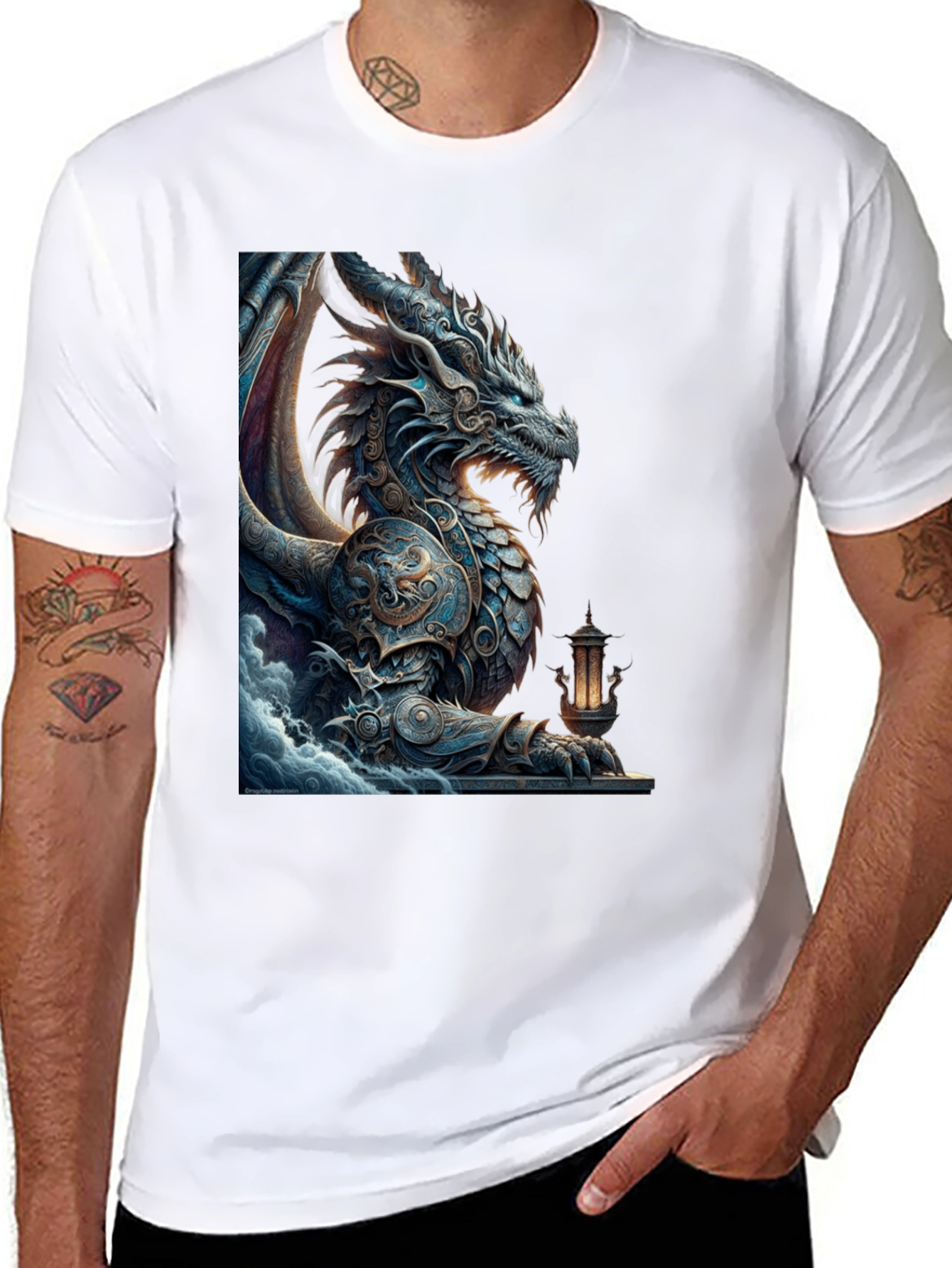Dragon Graphic Tee - Mythical Creature Black T-Shirt