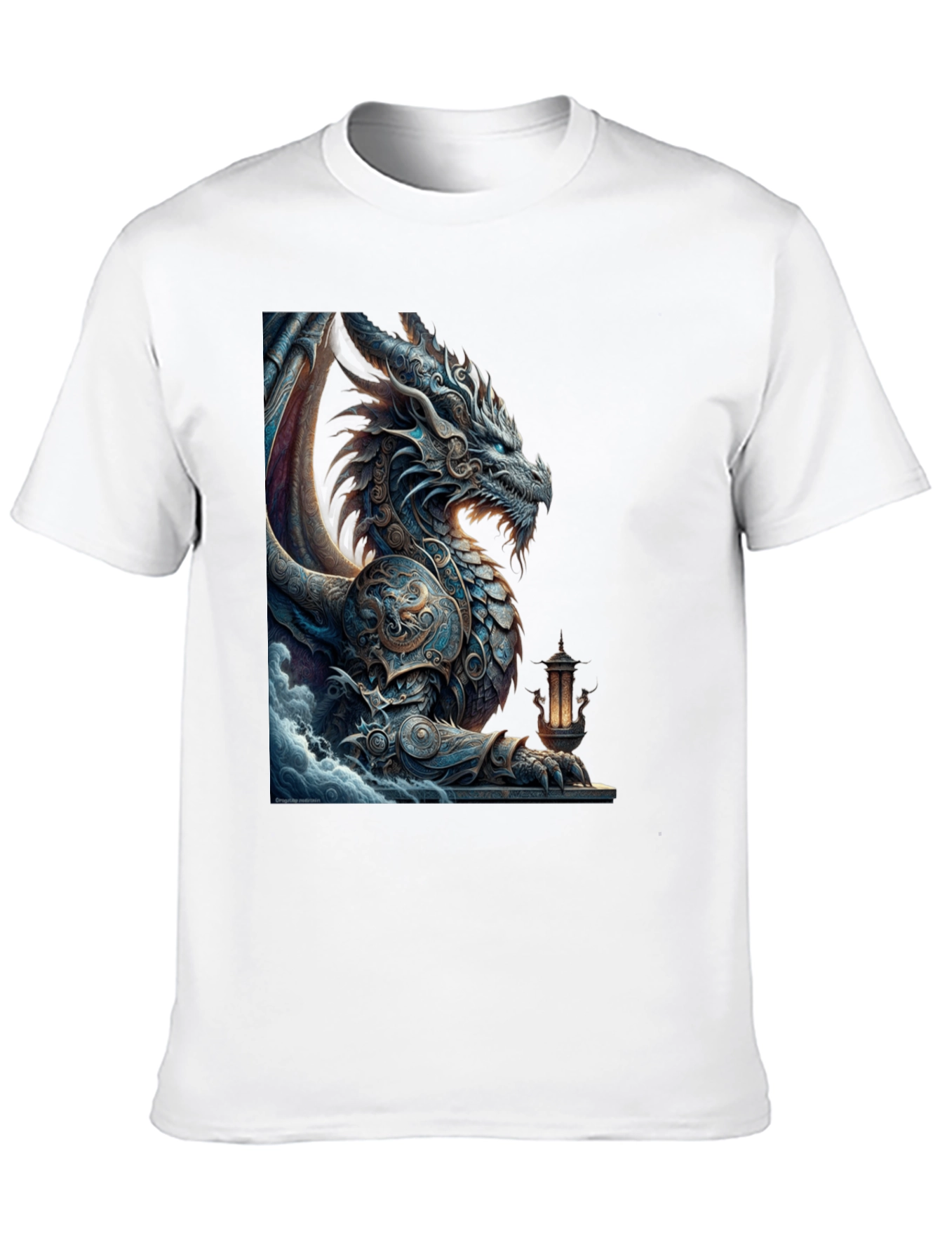 Dragon Graphic Tee - Mythical Creature Black T-Shirt