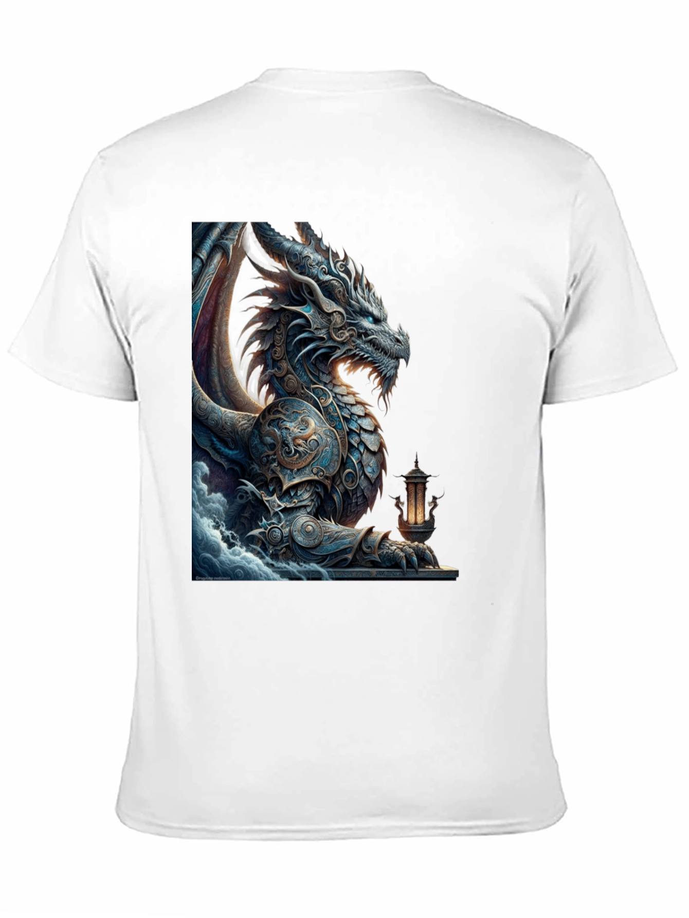 Dragon Graphic Tee - Mythical Creature Black T-Shirt