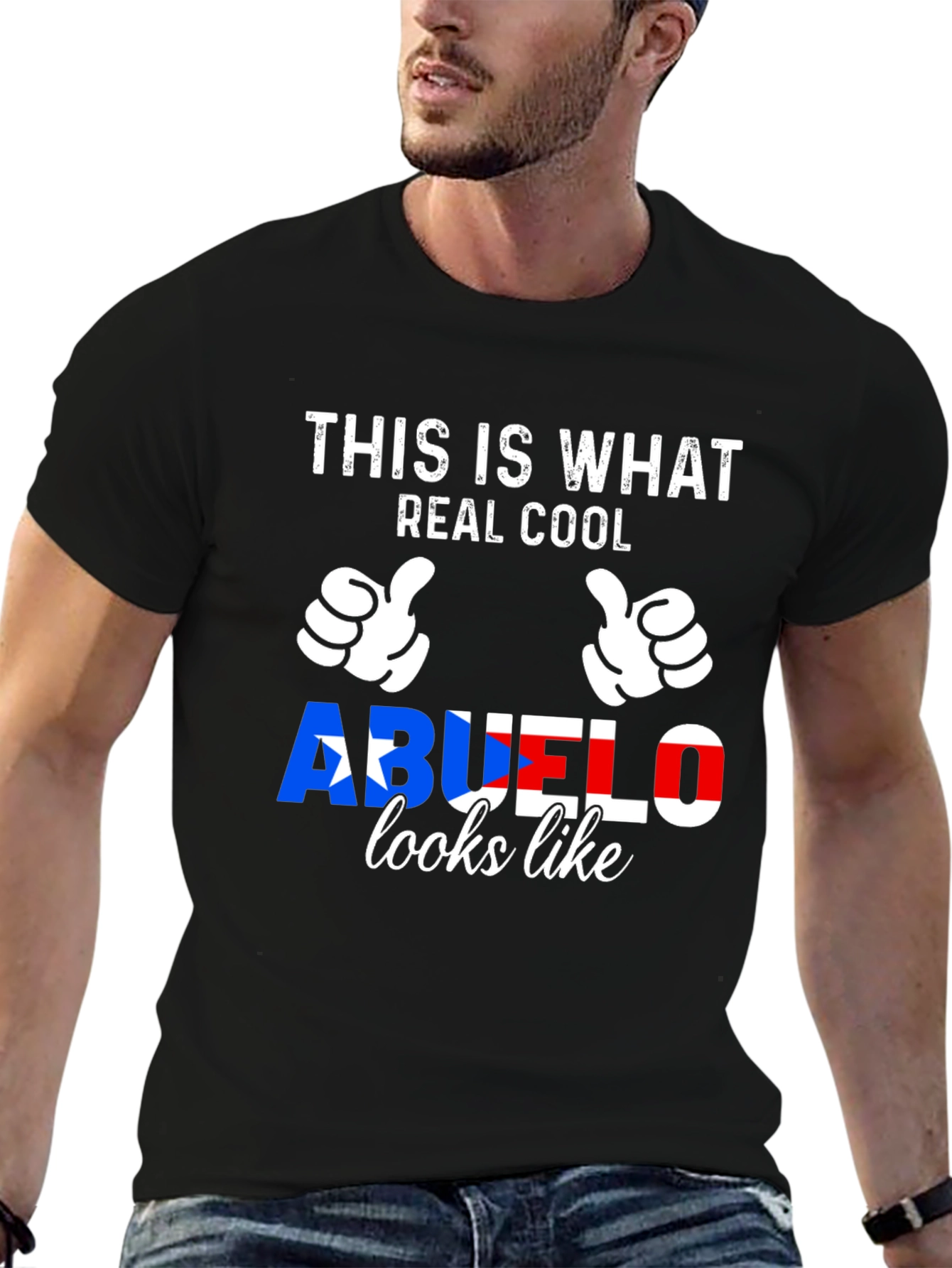 Real Cool Abuelo Puerto Rico Flag T-Shirt