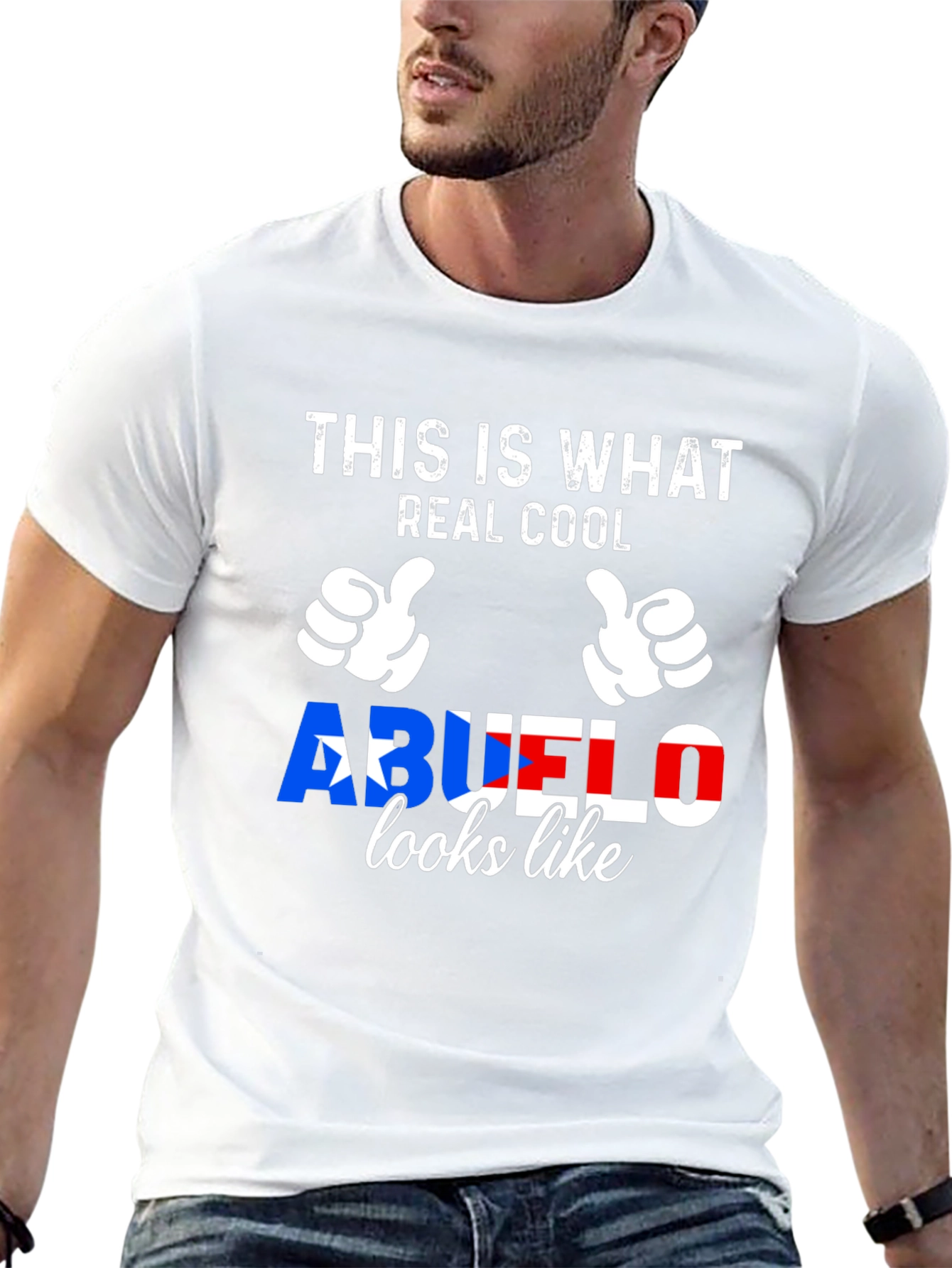 Real Cool Abuelo Puerto Rico Flag T-Shirt