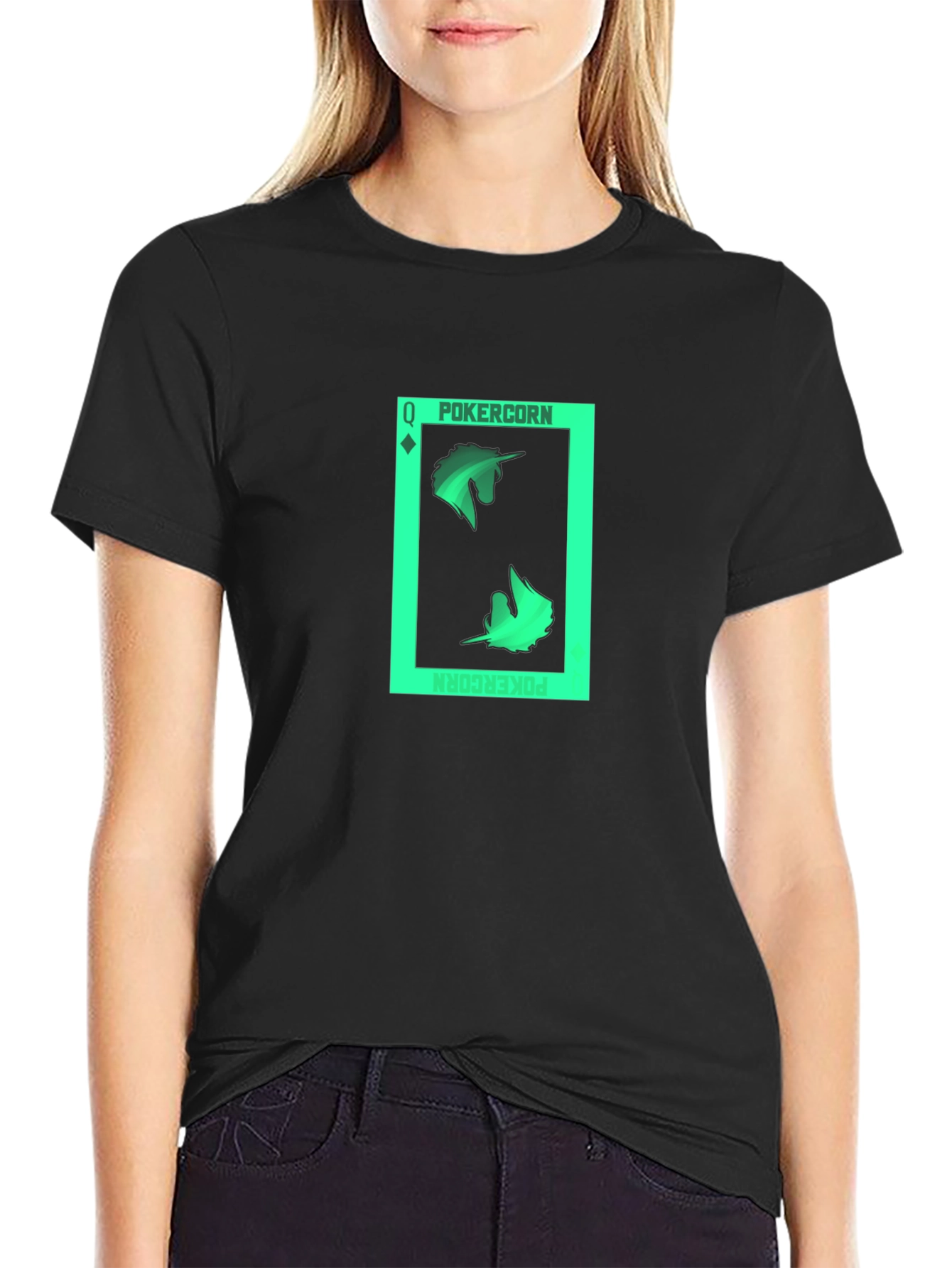 Pokercorn Black T-Shirt