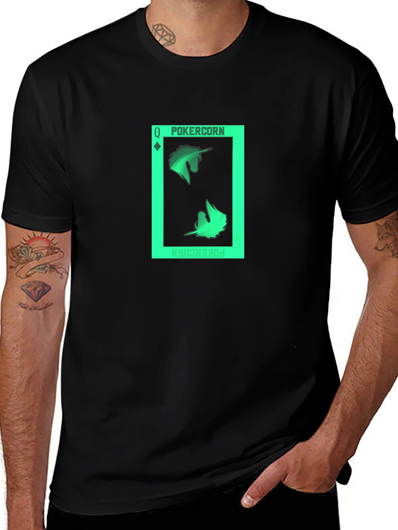 Pokercorn Black T-Shirt